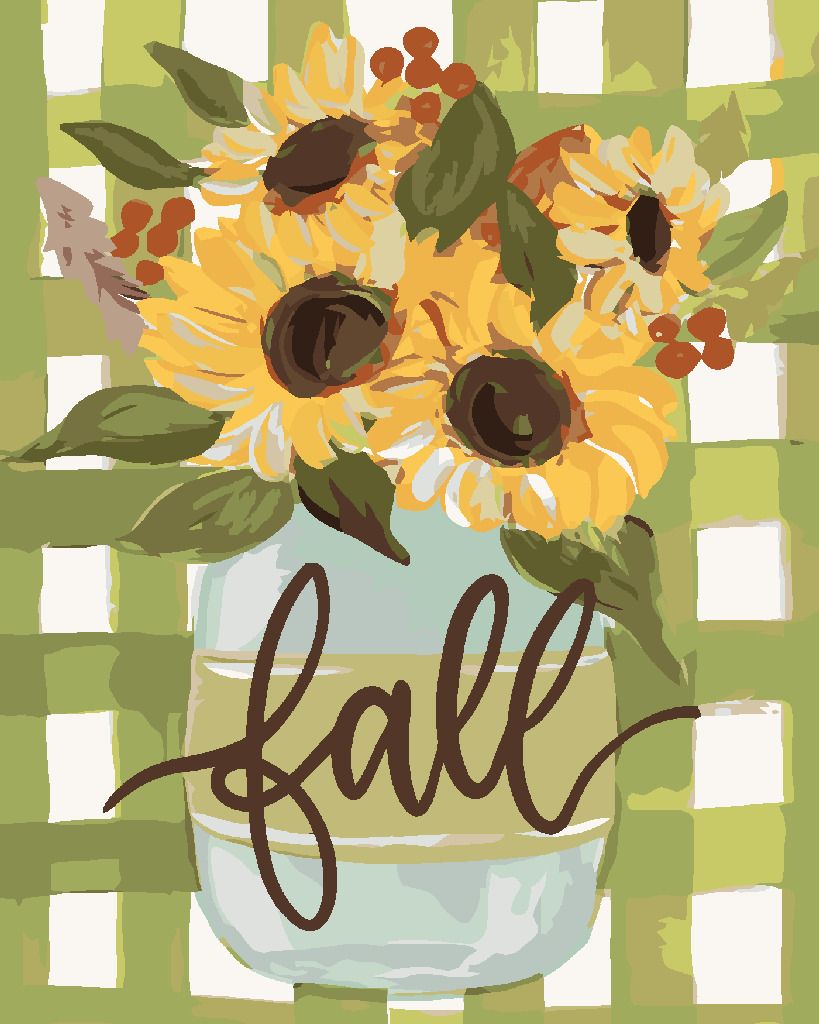 zuty Malování podle čísel - PODZIMNÍ SLUNEČNICE GINGHAM (HALEY BUSH) - Rozměr: 40x50 cm, Rámování: Varianta: bez rámu a bez vypnutí plátna - obrázek 9