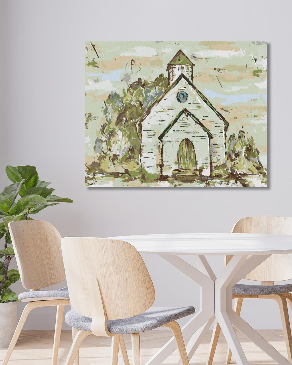 zuty Malování podle čísel - KOSTEL (HALEY BUSH) - Rozměr: 40x50 cm, Rámování: Varianta: bez rámu a bez vypnutí plátna - obrázek 5
