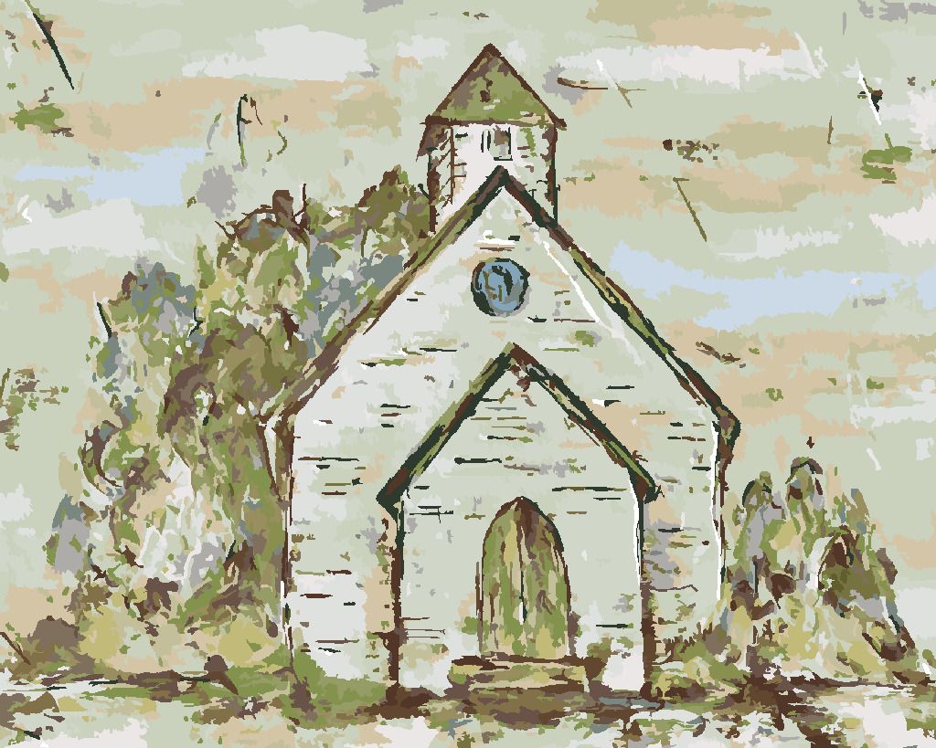 zuty Malování podle čísel - KOSTEL (HALEY BUSH) - Rozměr: 40x50 cm, Rámování: Varianta: bez rámu a bez vypnutí plátna - obrázek 9
