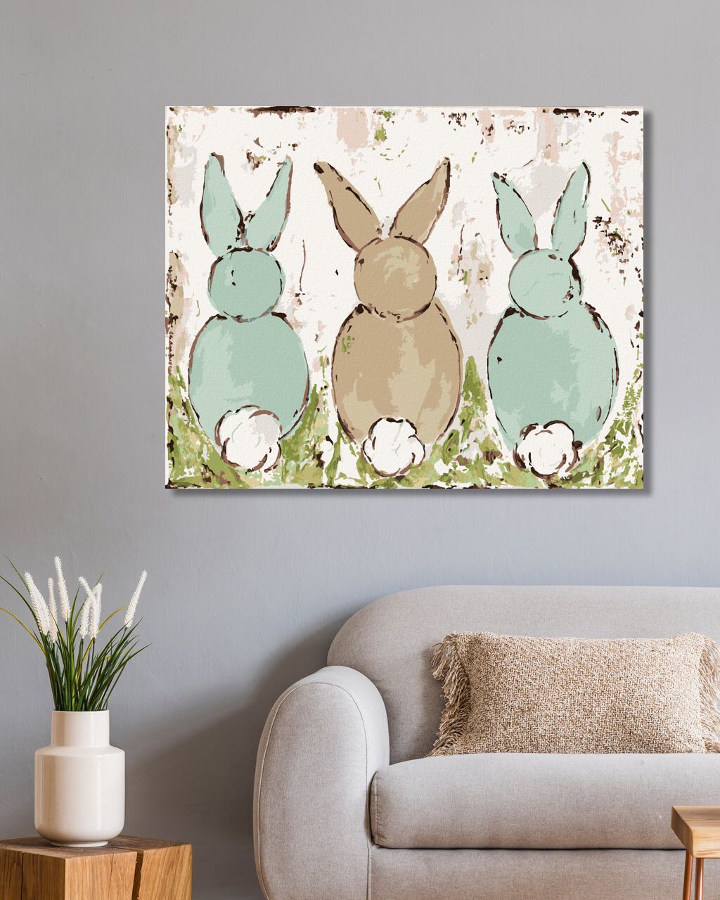 zuty Malování podle čísel - TŘI KRÁLÍCI (HALEY BUSH) - Rozměr: 40x50 cm, Rámování: Varianta: vypnuté plátno na rám - obrázek 10