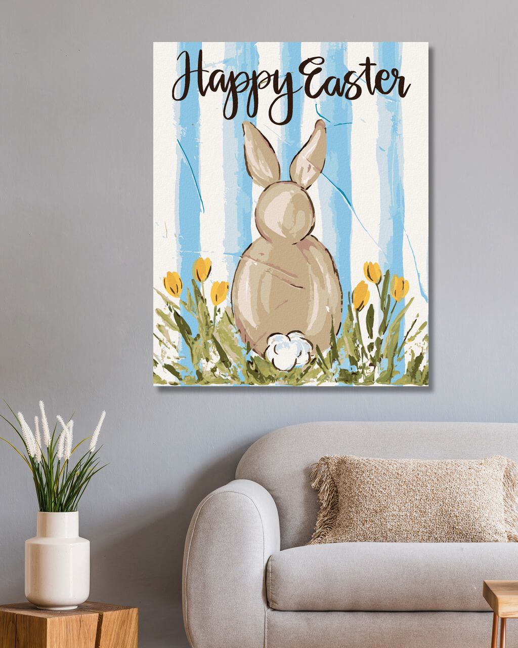 zuty Malování podle čísel - VELIKONOČNÍ KRÁLÍK (HALEY BUSH) - Rozměr: 40x50 cm, Rámování: Varianta: bez rámu a bez vypnutí plátna - obrázek 8