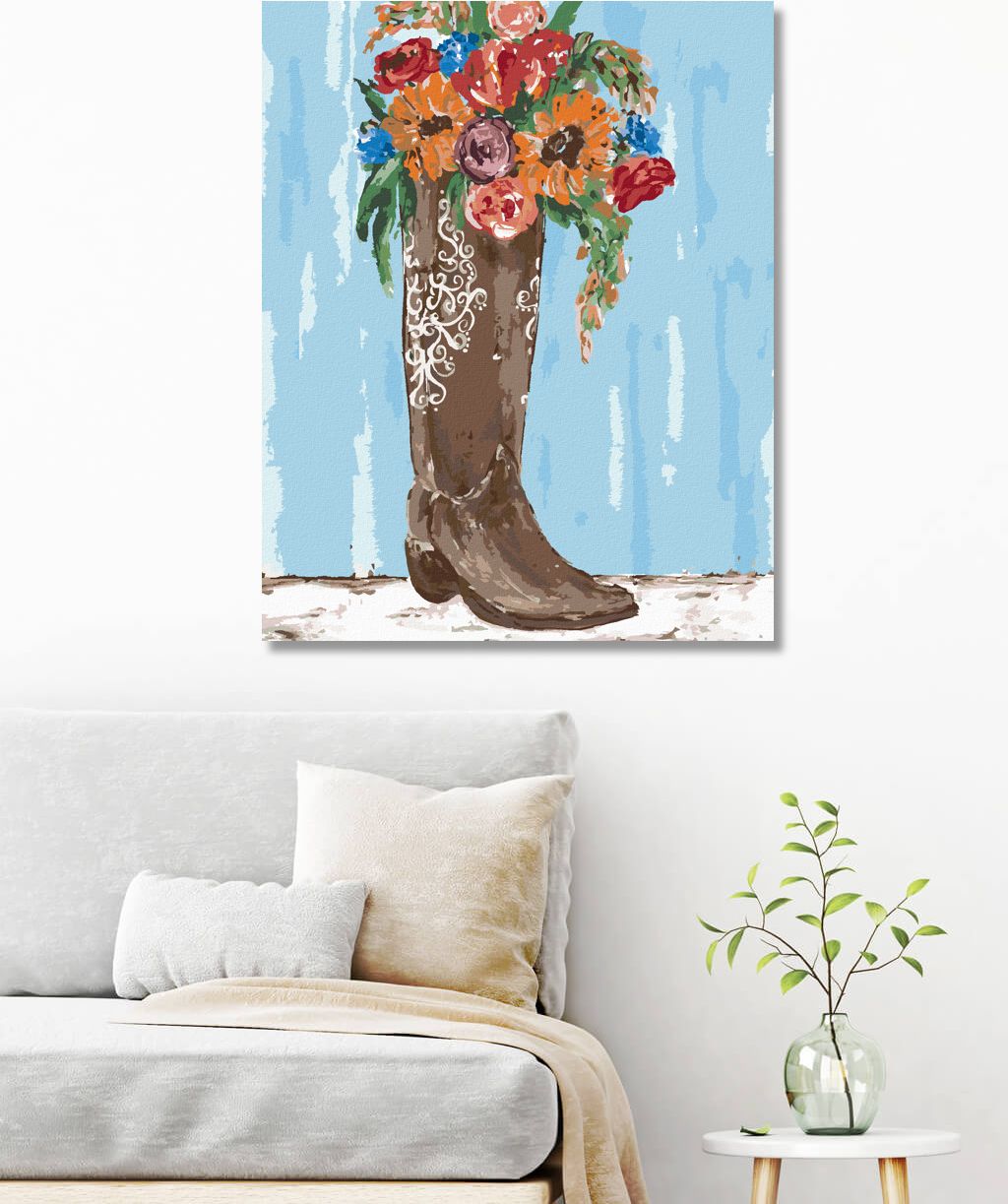zuty Malování podle čísel - KVEŤINY V BOTĚ (HALEY BUSH) - Rozměr: 40x50 cm, Rámování: Varianta: vypnuté plátno na rám - obrázek 8