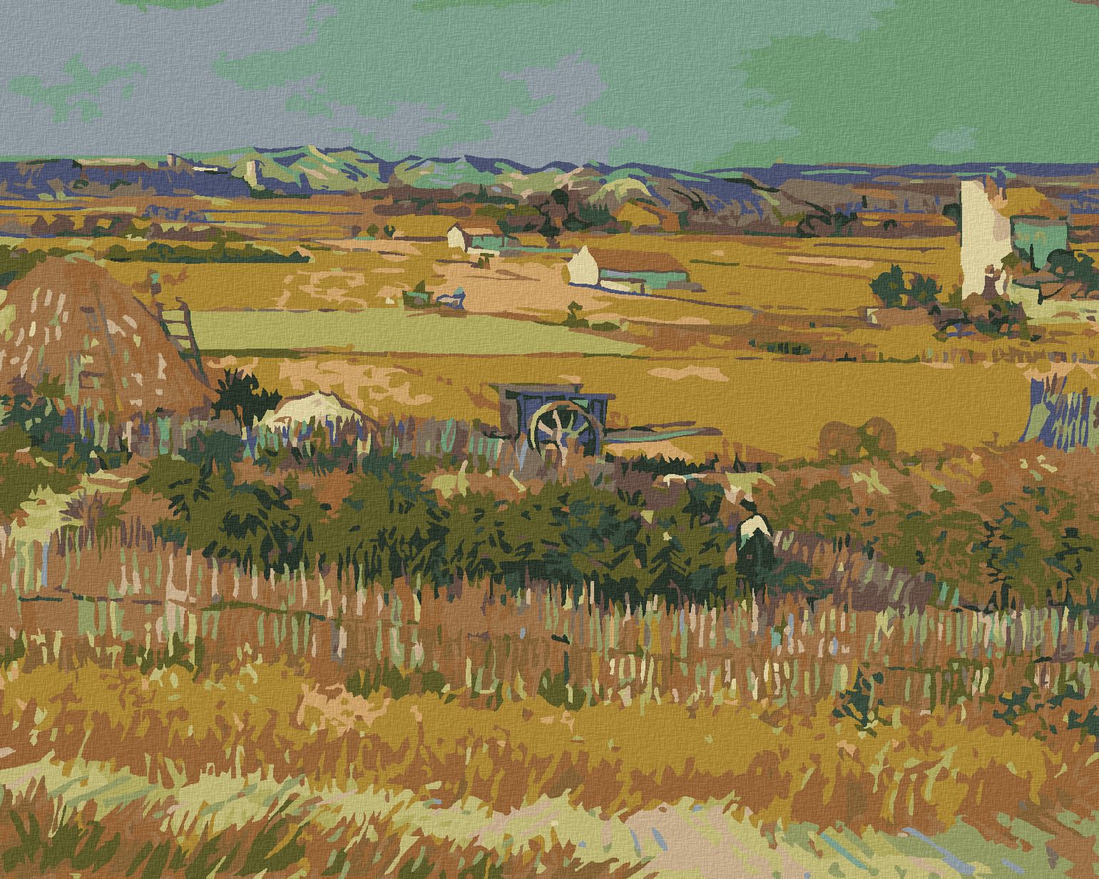 zuty Malování podle čísel - SKLIZEŇ (VINCENT VAN GOGH) - Rozměr: 40x50 cm, Rámování: Varianta: bez rámu a bez vypnutí plátna - obrázek 1