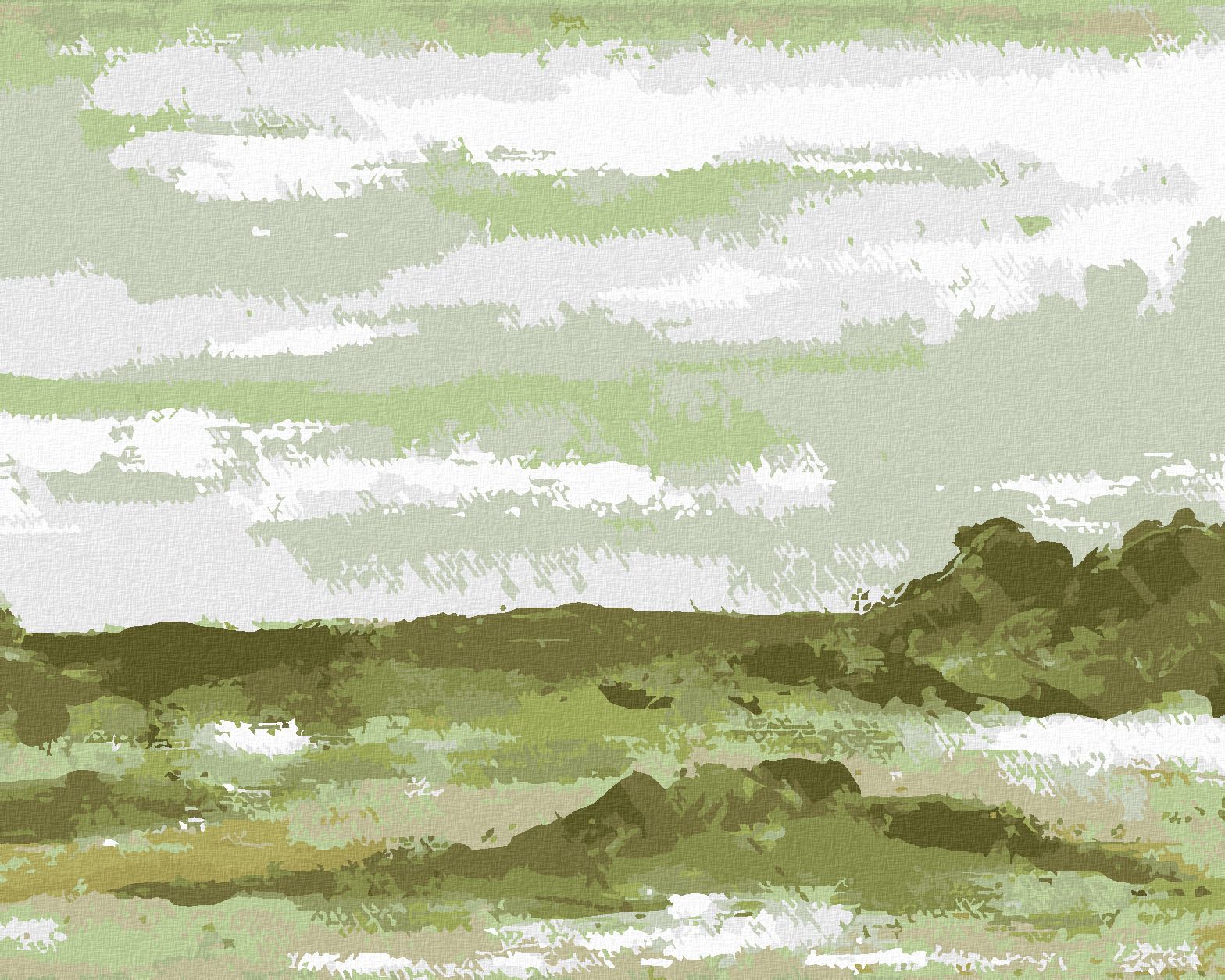zuty Malování podle čísel - ZELENÁ KRAJINA (HALEY BUSH) - Rozměr: 40x50 cm, Rámování: Varianta: vypnuté plátno na rám - obrázek 1