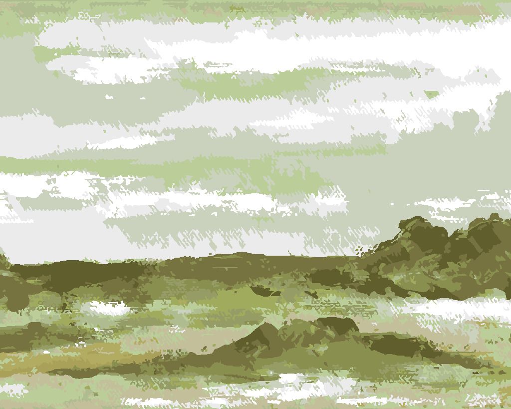 zuty Malování podle čísel - ZELENÁ KRAJINA (HALEY BUSH) - Rozměr: 40x50 cm, Rámování: Varianta: vypnuté plátno na rám - obrázek 3