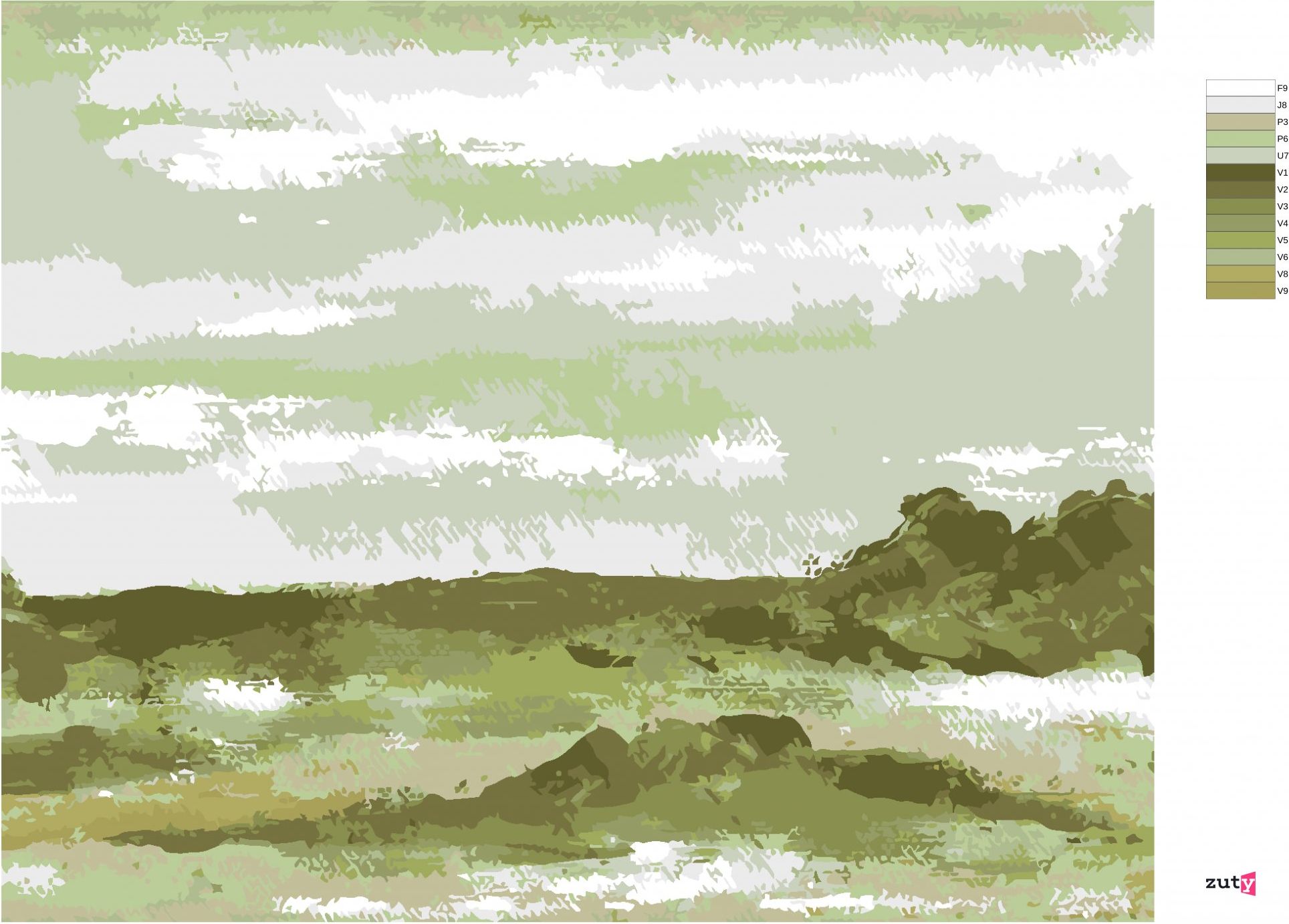 zuty Malování podle čísel - ZELENÁ KRAJINA (HALEY BUSH) - Rozměr: 40x50 cm, Rámování: Varianta: vypnuté plátno na rám - obrázek 7