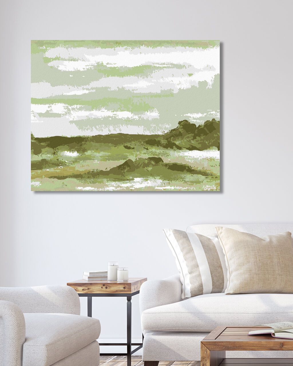 zuty Malování podle čísel - ZELENÁ KRAJINA (HALEY BUSH) - Rozměr: 40x50 cm, Rámování: Varianta: vypnuté plátno na rám - obrázek 9