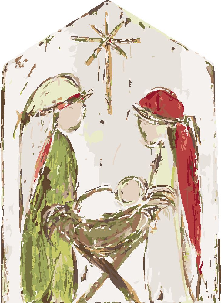 zuty Malování podle čísel - BETLÉM MARIE, JOSEF A JEŽÍŠEK II (HALEY BUSH) - Rozměr: 40x50 cm, Rámování: Varianta: bez rámu a bez vypnutí plátna - obrázek 3