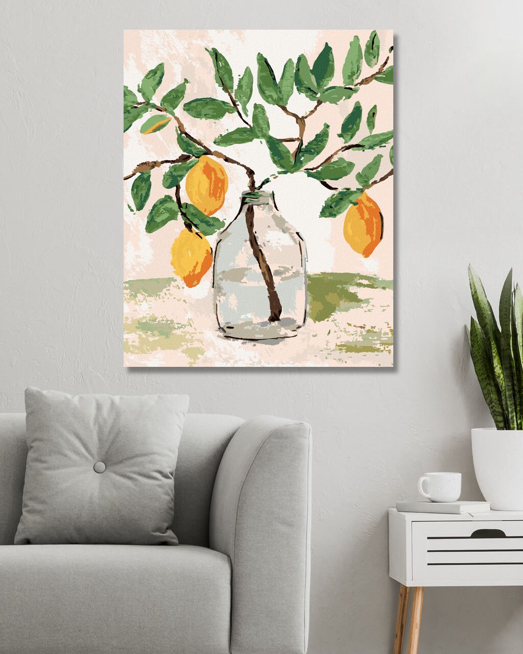 zuty Malování podle čísel - CITRÓNY VE VÁZE 2 (HALEY BUSH) - Rozměr: 40x50 cm, Rámování: Varianta: bez rámu a bez vypnutí plátna - obrázek 6