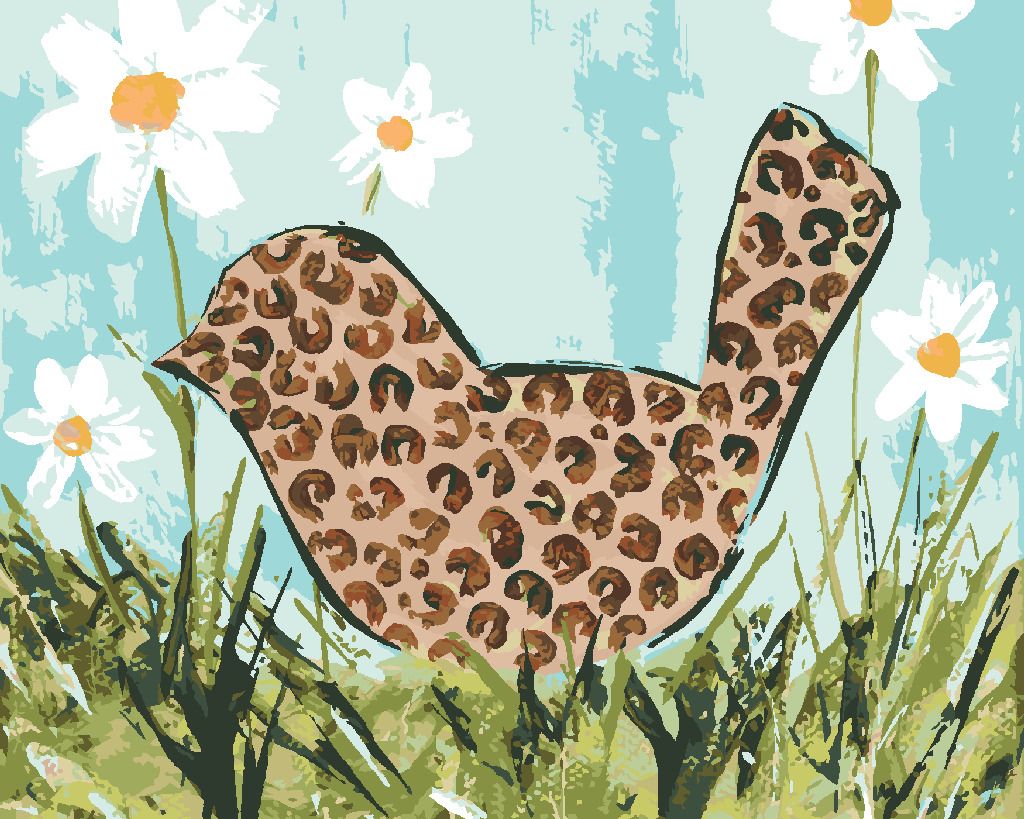 zuty Malování podle čísel - PTÁK V LEOPARDÍM VZORU (HALEY BUSH) - Rozměr: 40x50 cm, Rámování: Varianta: vypnuté plátno na rám - obrázek 9