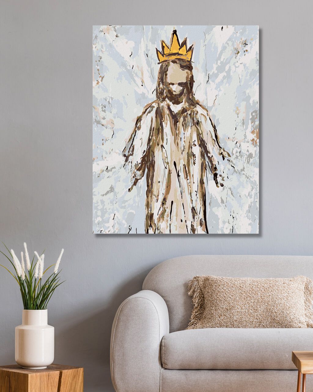 zuty Malování podle čísel - JEŽÍŠ (HALEY BUSH) - Rozměr: 40x50 cm, Rámování: Varianta: bez rámu a bez vypnutí plátna - obrázek 5