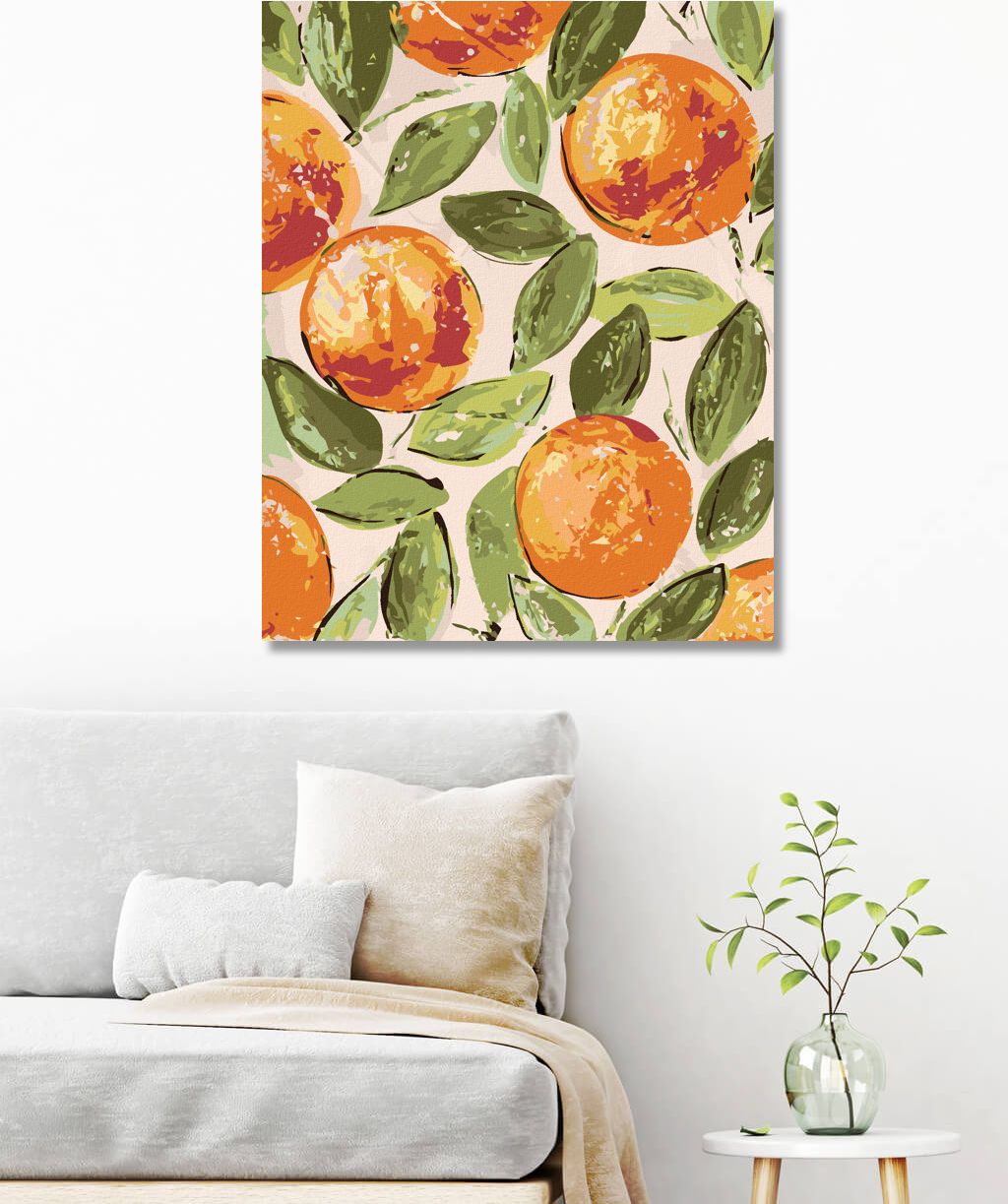 zuty Malování podle čísel - ZÁTIŠÍ POMERANČE (HALEY BUSH) - Rozměr: 40x50 cm, Rámování: Varianta: vypnuté plátno na rám - obrázek 8