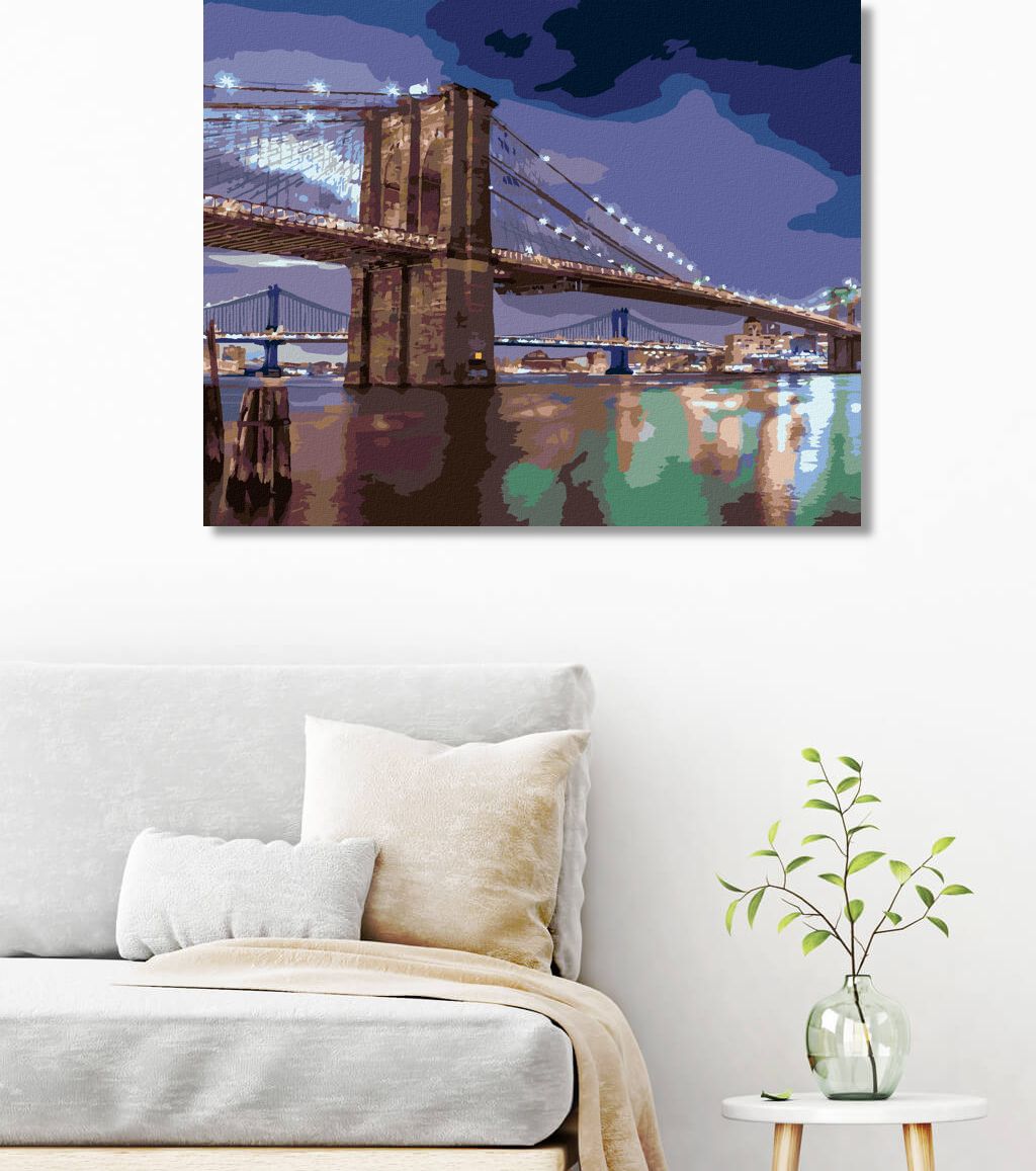zuty Malování podle čísel - BROOKLYNSKÝ MOST, USA (TED DAVIS) - Rozměr: 40x50 cm, Rámování: Varianta: vypnuté plátno na rám - obrázek 10