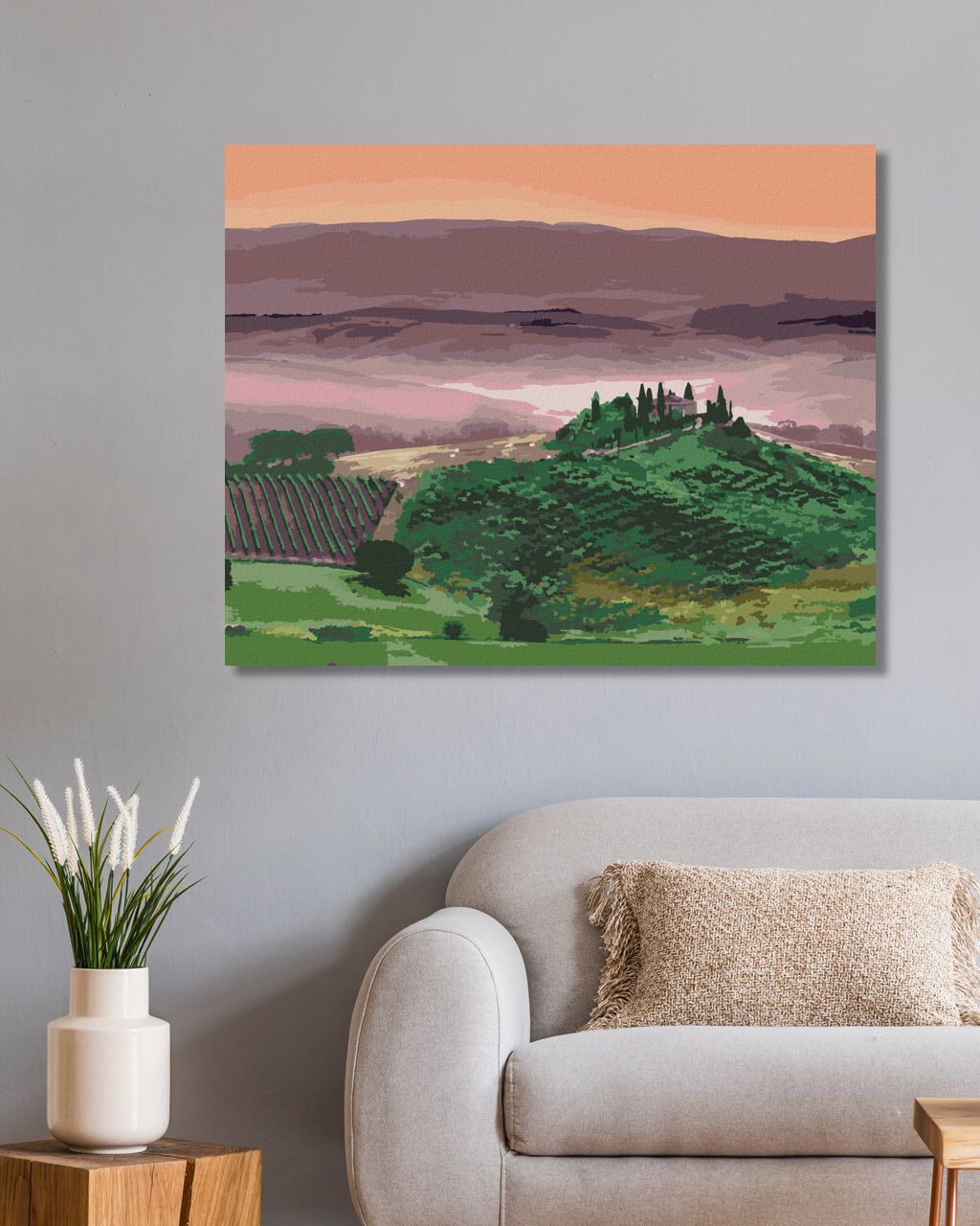 zuty Malování podle čísel - VILA MEZI POLI (TED DAVIS) - Rozměr: 40x50 cm, Rámování: Varianta: bez rámu a bez vypnutí plátna - obrázek 3