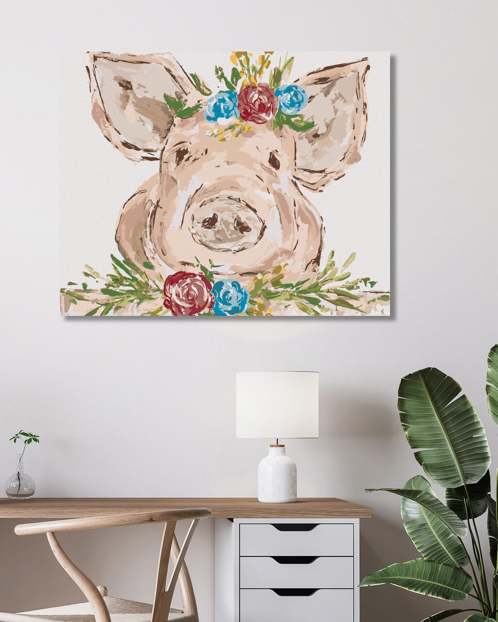 zuty Malování podle čísel - PRASE S KVĚTINAMI 2 (HALEY BUSH) - Rozměr: 40x50 cm, Rámování: Varianta: bez rámu a bez vypnutí plátna - obrázek 5