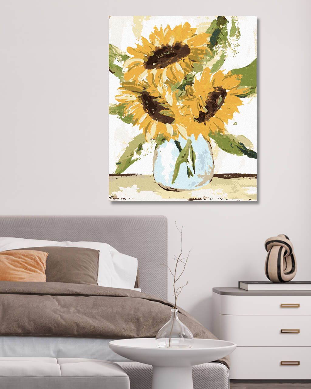 zuty Malování podle čísel - SLUNEČNICE VE VÁZE 2 (HALEY BUSH) - Rozměr: 40x50 cm, Rámování: Varianta: vypnuté plátno na rám - obrázek 8