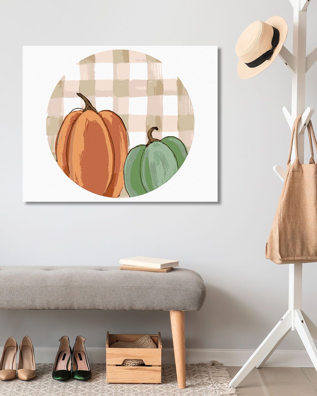 zuty Malování podle čísel - DVĚ DÝNĚ GINGHAM 2 (HALEY BUSH) - Rozměr: 40x50 cm, Rámování: Varianta: bez rámu a bez vypnutí plátna - obrázek 3