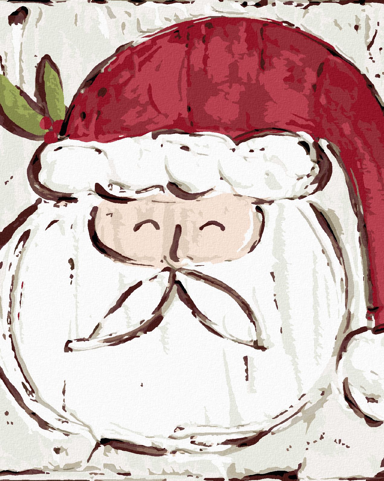zuty Malování podle čísel - SANTA (HALEY BUSH) - Rozměr: 40x50 cm, Rámování: Varianta: vypnuté plátno na rám - obrázek 1