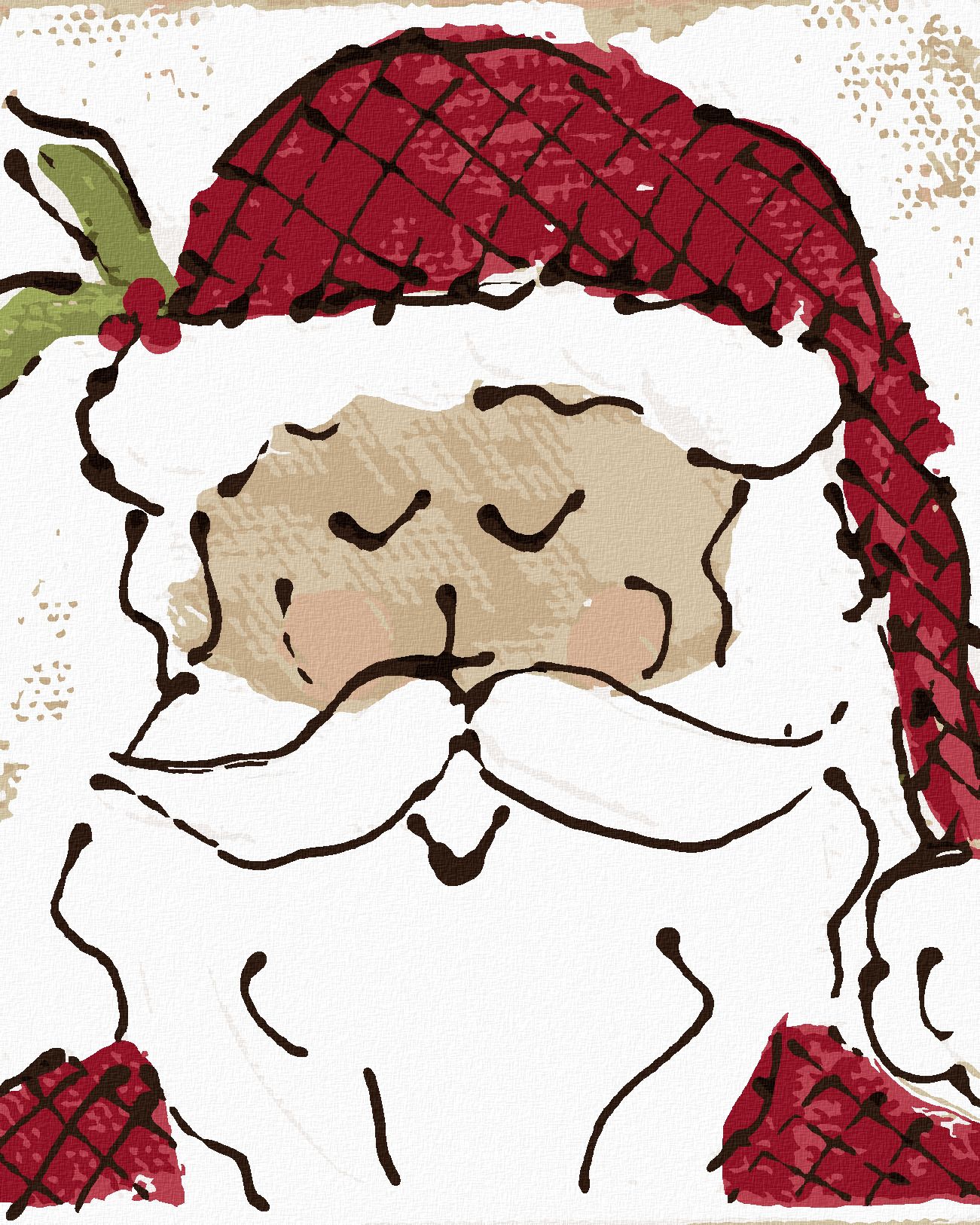 zuty Malování podle čísel - SANTA 2 (HALEY BUSH) - Rozměr: 40x50 cm, Rámování: Varianta: vypnuté plátno na rám - obrázek 1