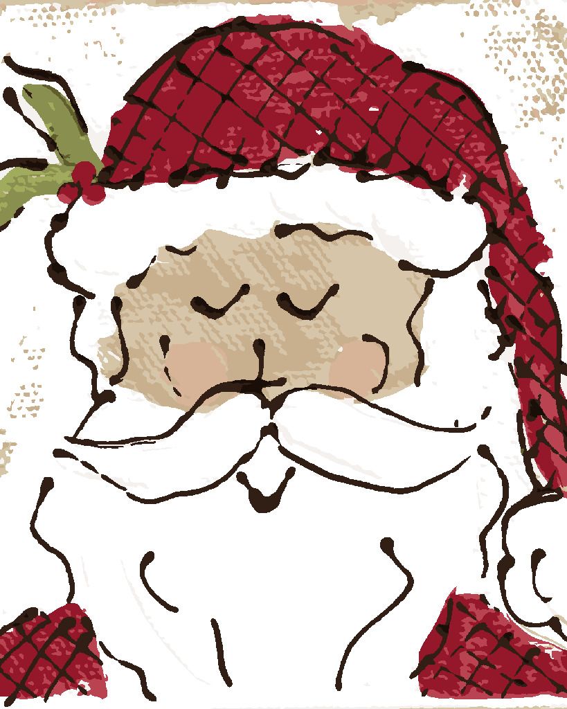 zuty Malování podle čísel - SANTA 2 (HALEY BUSH) - Rozměr: 40x50 cm, Rámování: Varianta: vypnuté plátno na rám - obrázek 4