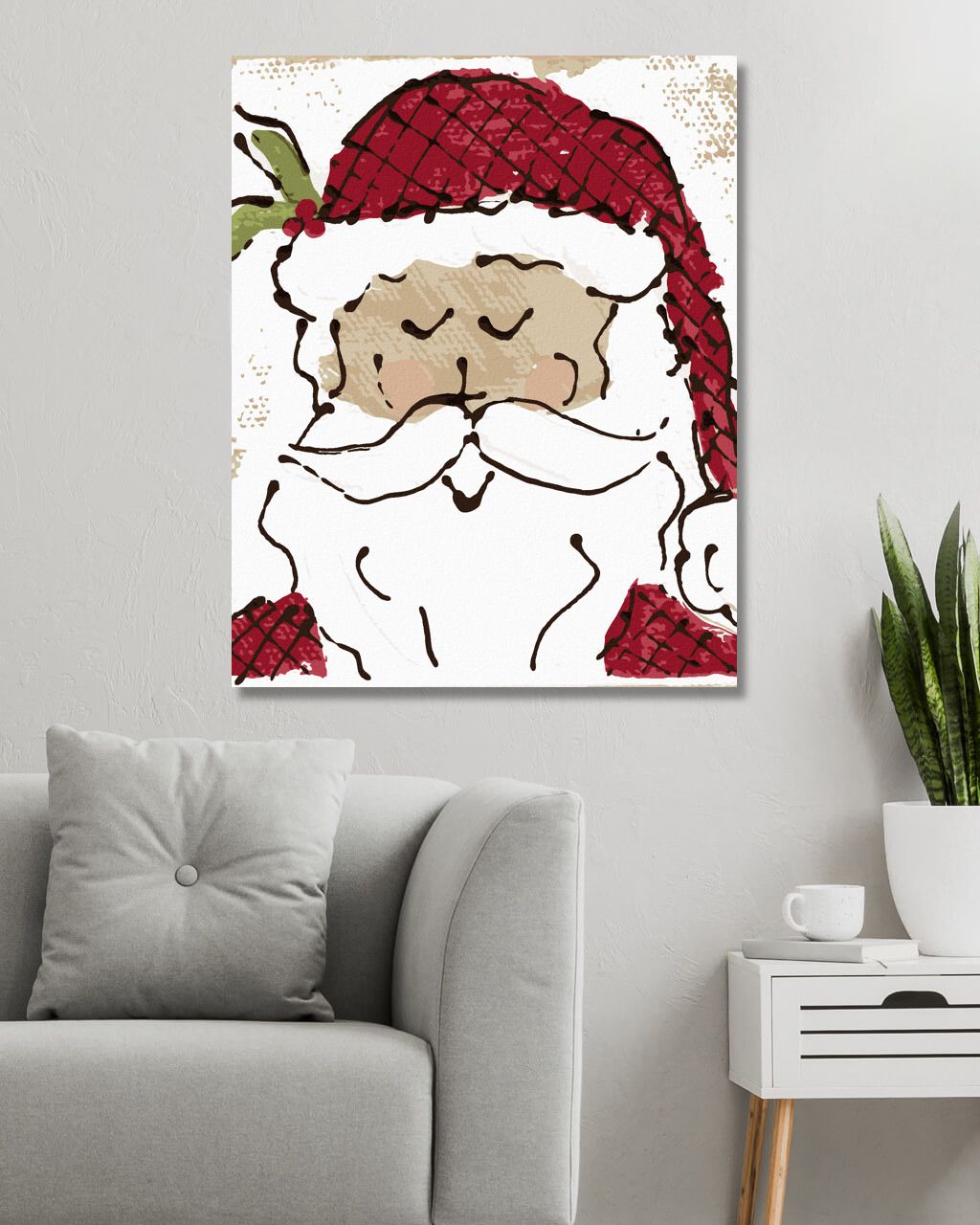 zuty Malování podle čísel - SANTA 2 (HALEY BUSH) - Rozměr: 40x50 cm, Rámování: Varianta: vypnuté plátno na rám - obrázek 6