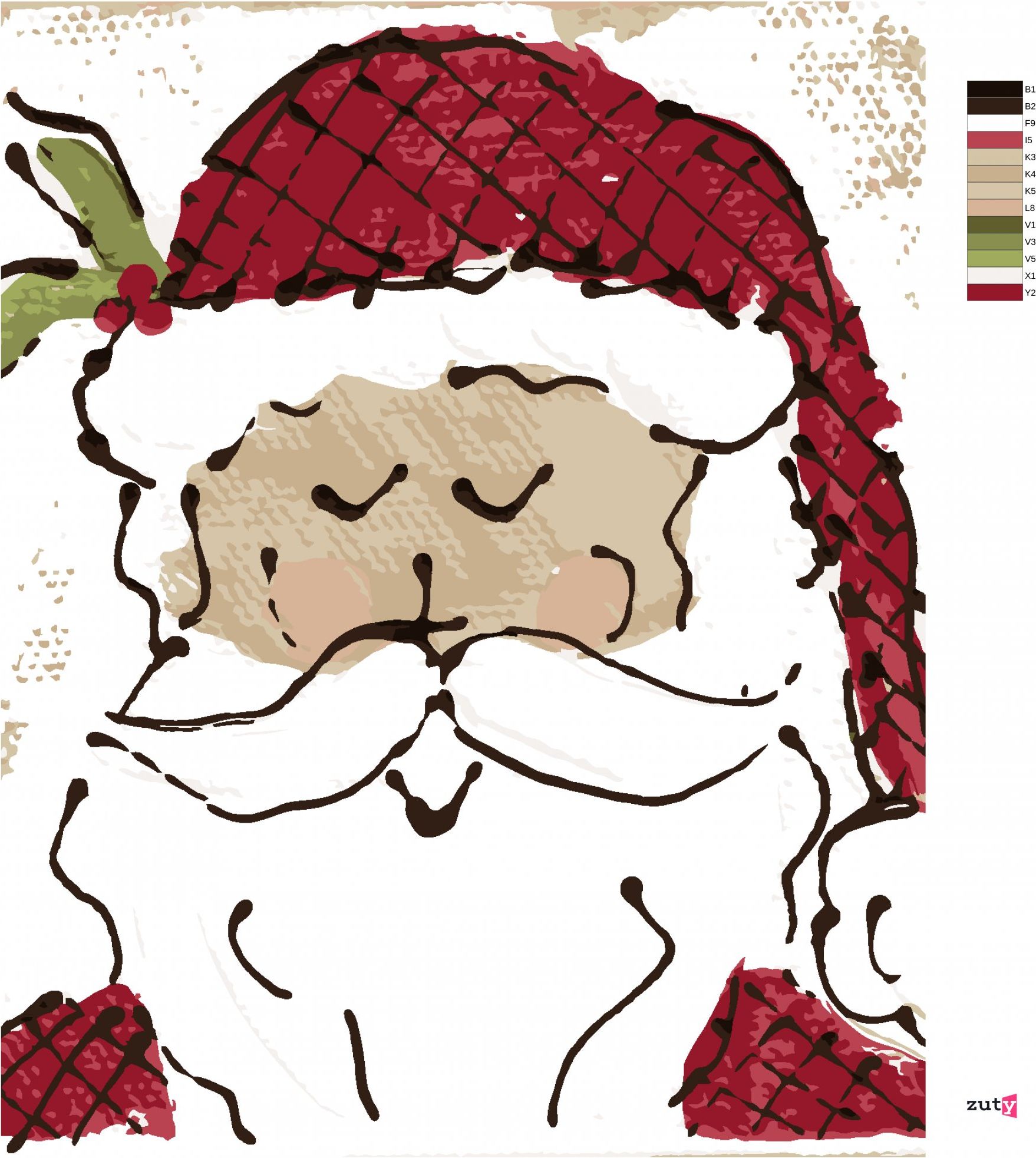 zuty Malování podle čísel - SANTA 2 (HALEY BUSH) - Rozměr: 40x50 cm, Rámování: Varianta: vypnuté plátno na rám - obrázek 10