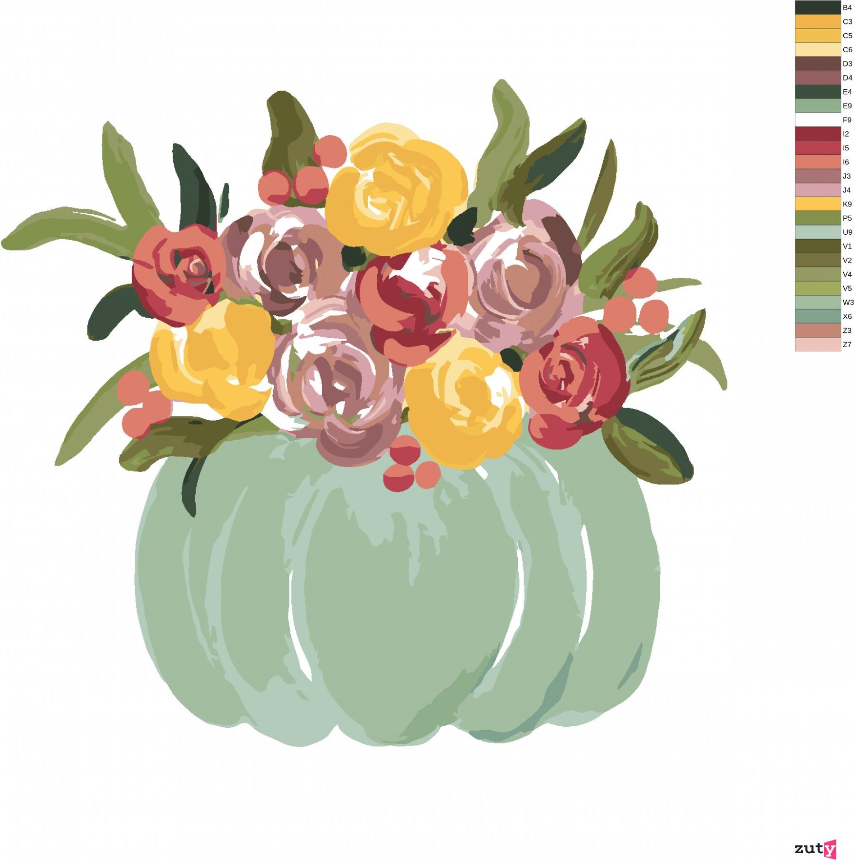zuty Malování podle čísel - MODRÁ DÝNĚ (HALEY BUSH) - Rozměr: 40x50 cm, Rámování: Varianta: bez rámu a bez vypnutí plátna - obrázek 7