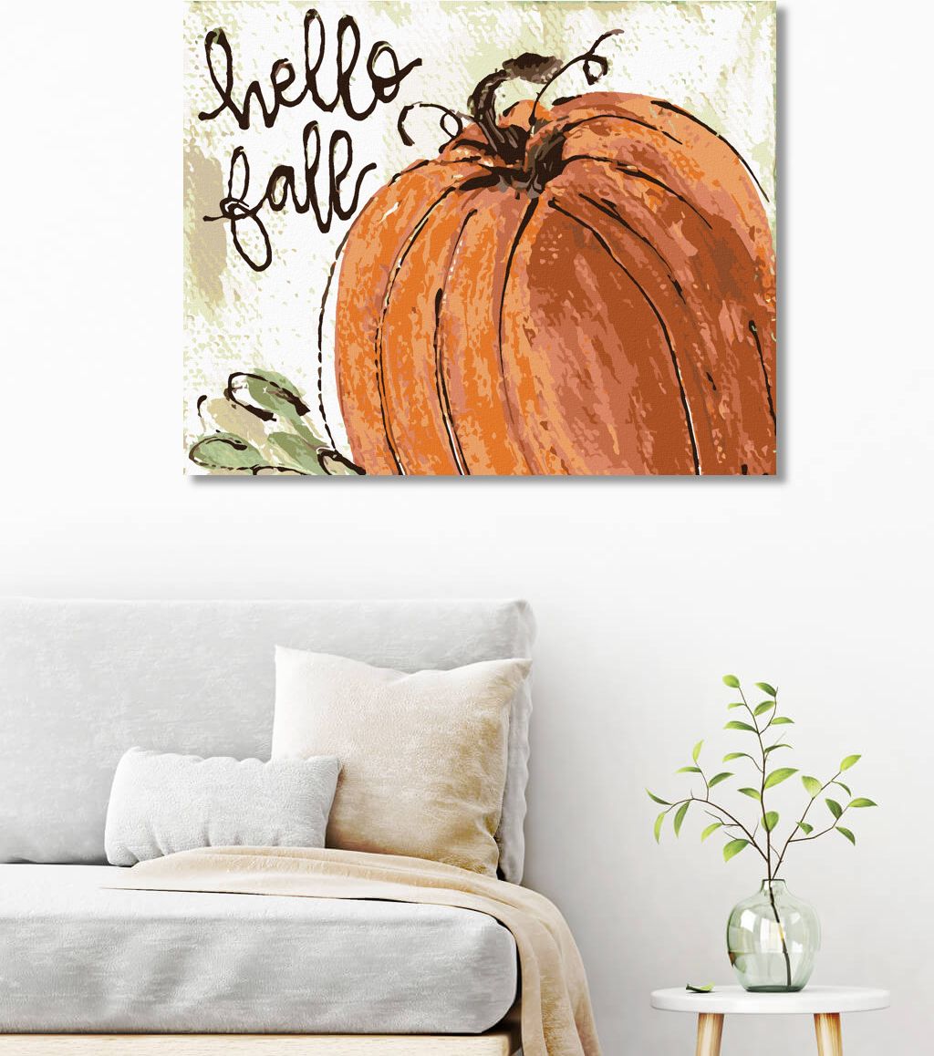 zuty Malování podle čísel - ORANŽOVA DÝNĚ (HALEY BUSH) - Rozměr: 40x50 cm, Rámování: Varianta: bez rámu a bez vypnutí plátna - obrázek 3