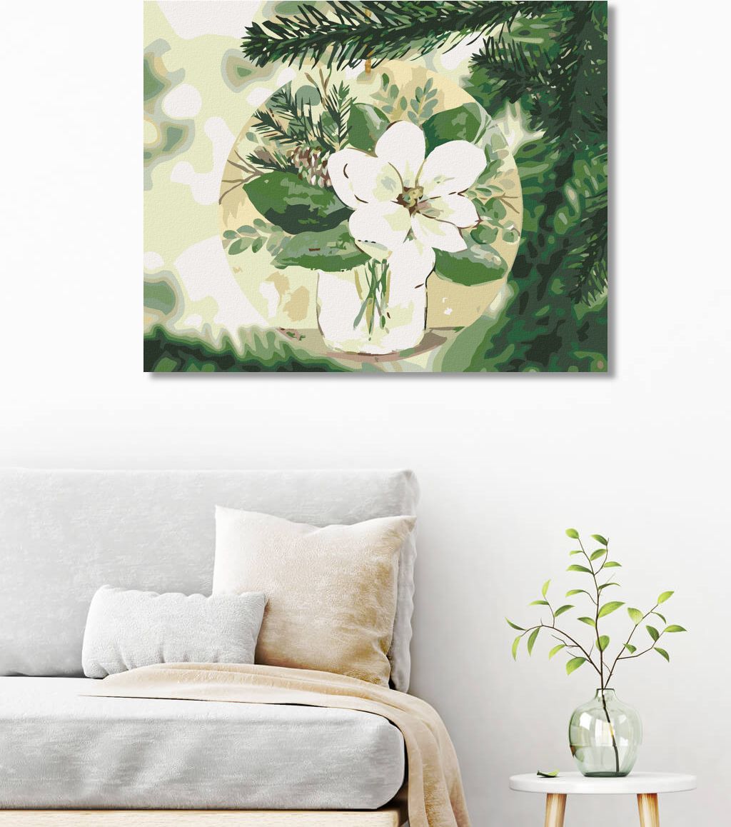 zuty Malování podle čísel - ZIMNÍ MAGNÓLIE NA STROMEČKU (HALEY BUSH) - Rozměr: 40x50 cm, Rámování: Varianta: bez rámu a bez vypnutí plátna - obrázek 9