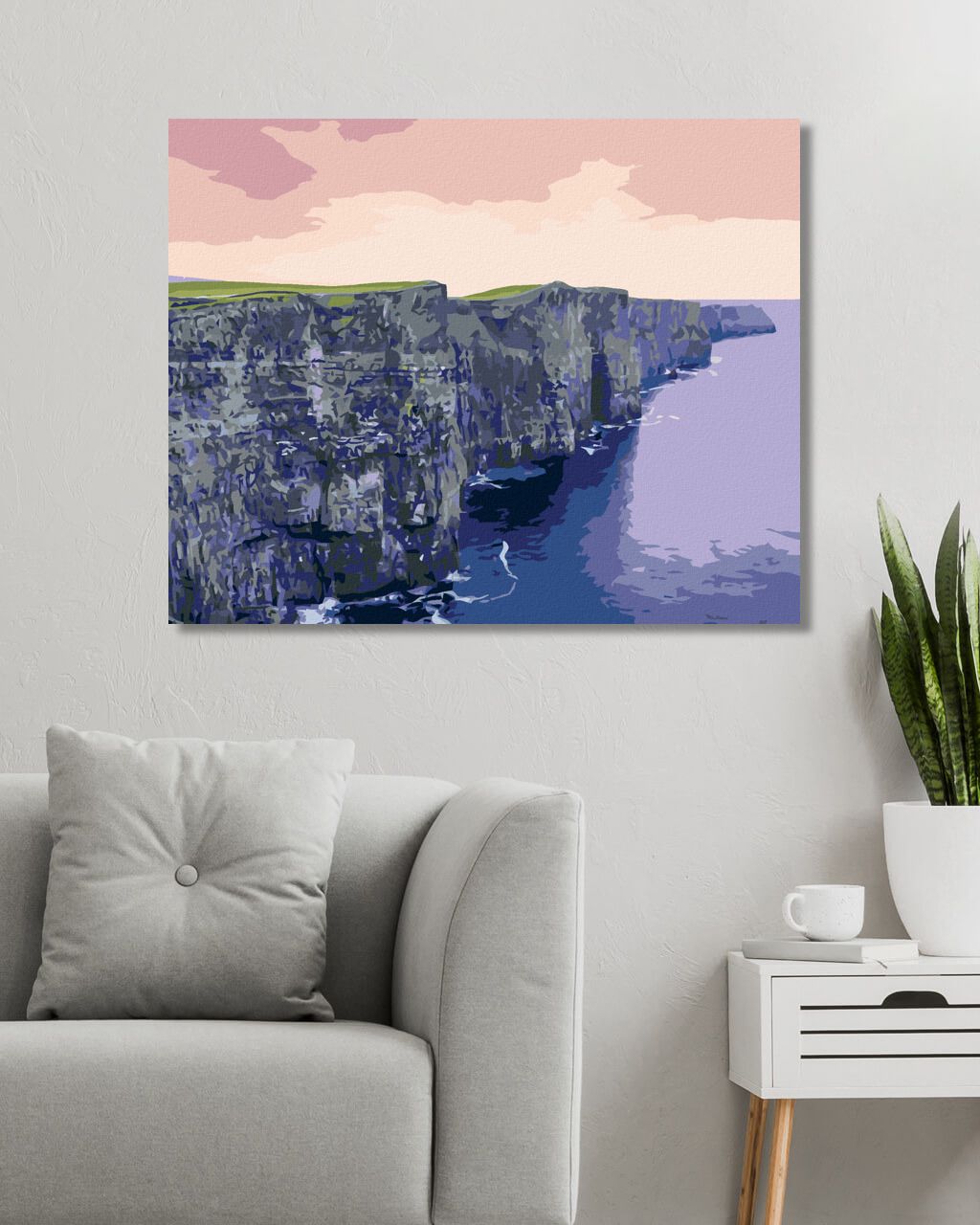 zuty Malování podle čísel - MOHERSKÉ ÚTESY, IRSKO (TED DAVIS) - Rozměr: 40x50 cm, Rámování: Varianta: bez rámu a bez vypnutí plátna - obrázek 6