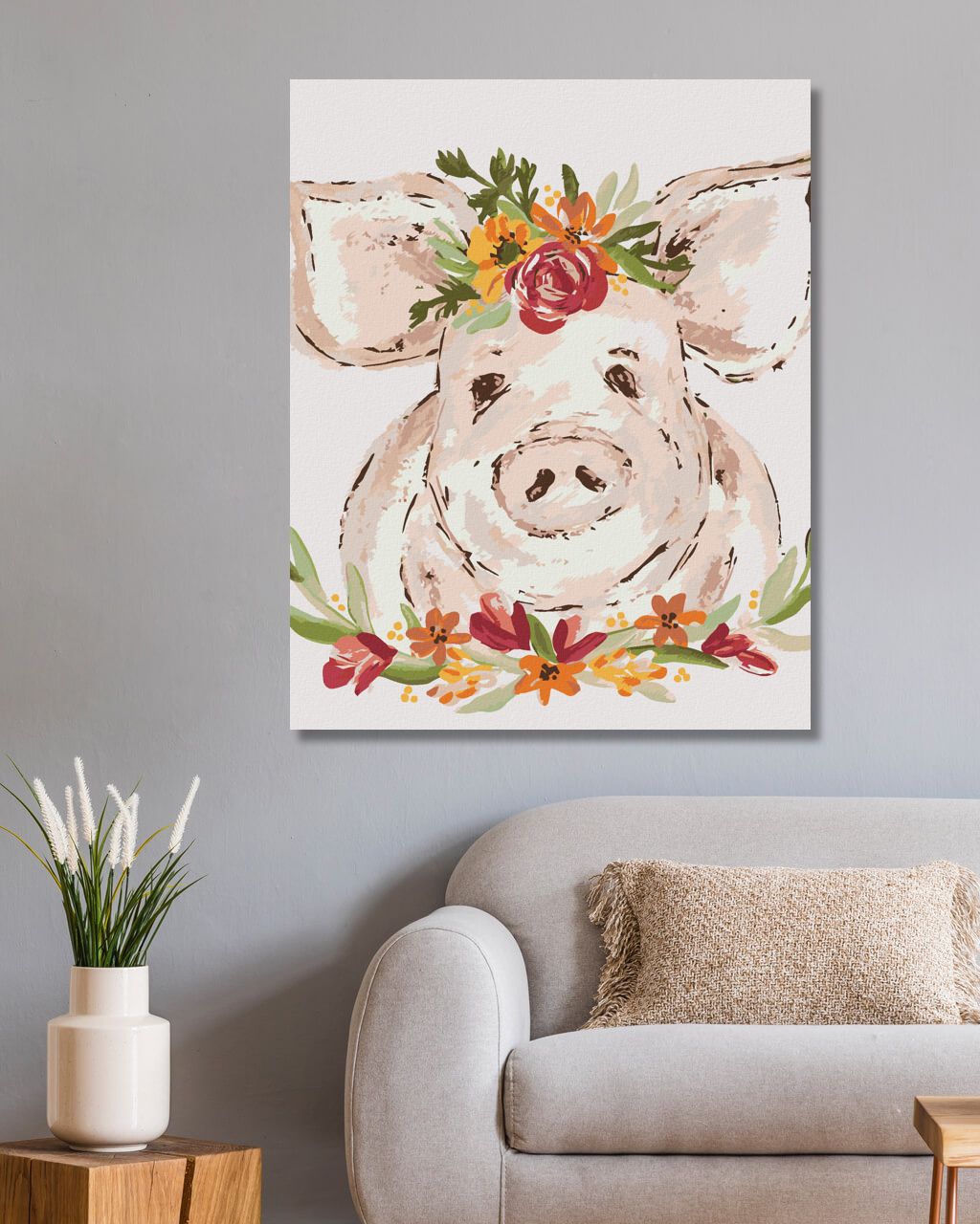 zuty Malování podle čísel - PRASE S KVĚTINAMI 3 (HALEY BUSH) - Rozměr: 40x50 cm, Rámování: Varianta: vypnuté plátno na rám - obrázek 7