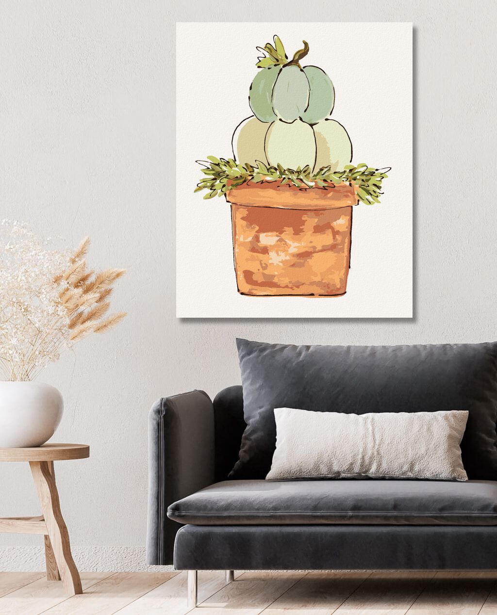 zuty Malování podle čísel - DÝNĚ V KVĚTINÁČI (HALEY BUSH) - Rozměr: 40x50 cm, Rámování: Varianta: bez rámu a bez vypnutí plátna - obrázek 2