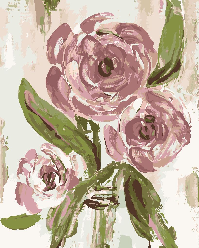 zuty Malování podle čísel - RŮŽE VE VÁZE (HALEY BUSH) - Rozměr: 40x50 cm, Rámování: Varianta: vypnuté plátno na rám - obrázek 8