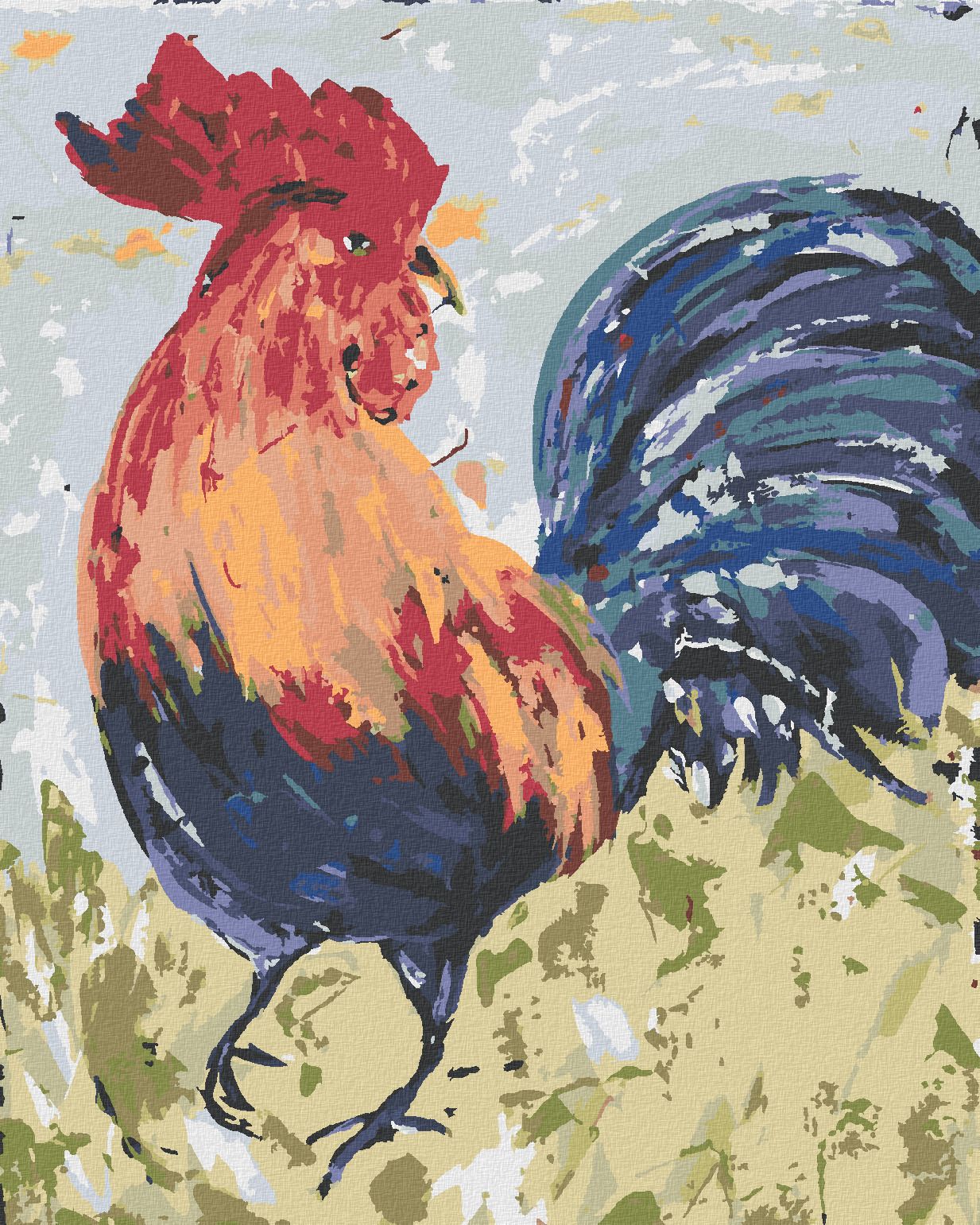 zuty Malování podle čísel - KOHOUT I (HALEY BUSH) - Rozměr: 40x50 cm, Rámování: Varianta: vypnuté plátno na rám - obrázek 1