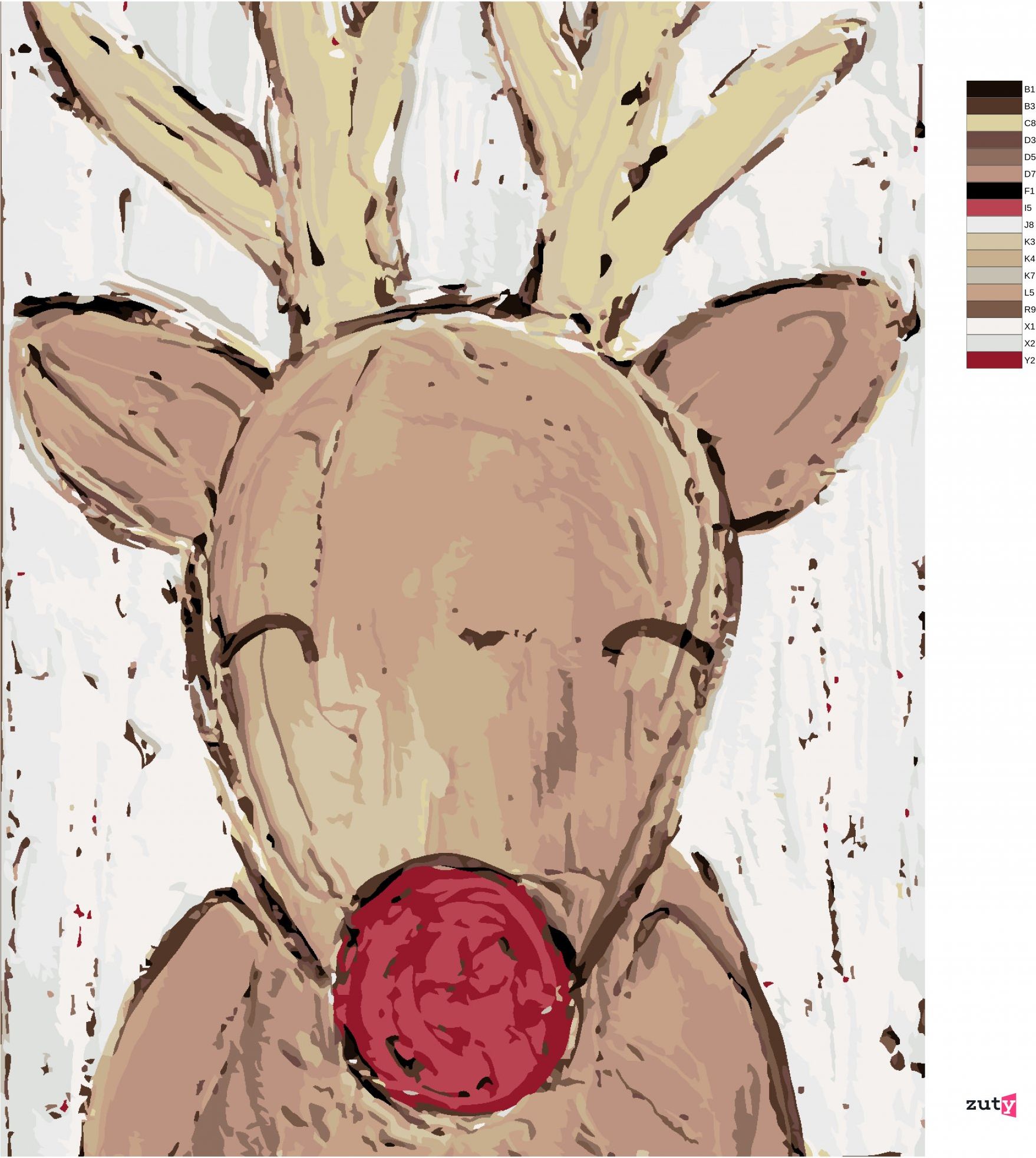 zuty Malování podle čísel - SOB RUDOLF (HALEY BUSH) - Rozměr: 40x50 cm, Rámování: Varianta: vypnuté plátno na rám - obrázek 2