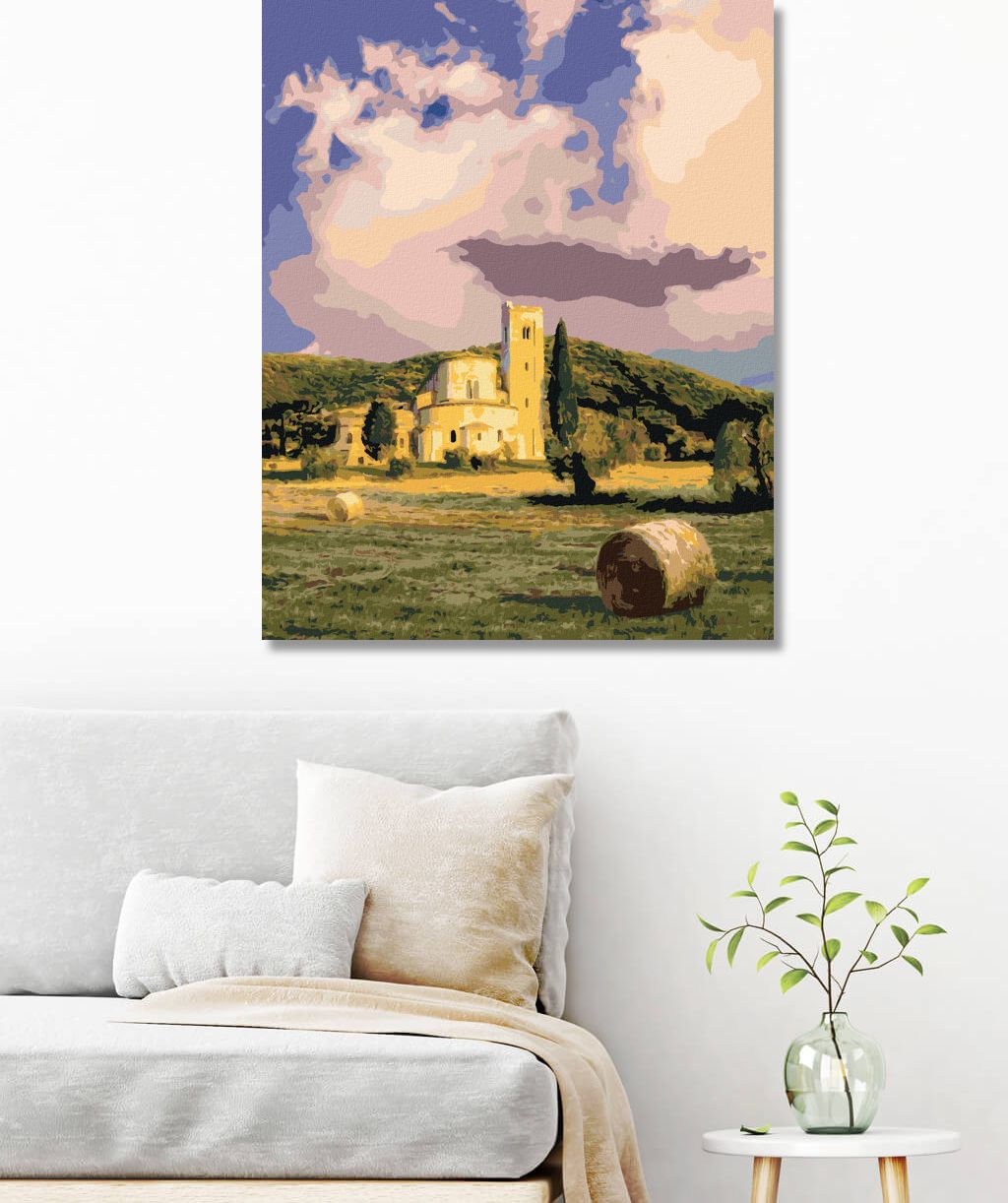 zuty Malování podle čísel - KLÁŠTER SANT ANTIMO, ITÁLIE (TED DAVIS) - Rozměr: 40x50 cm, Rámování: Varianta: vypnuté plátno na rám - obrázek 7