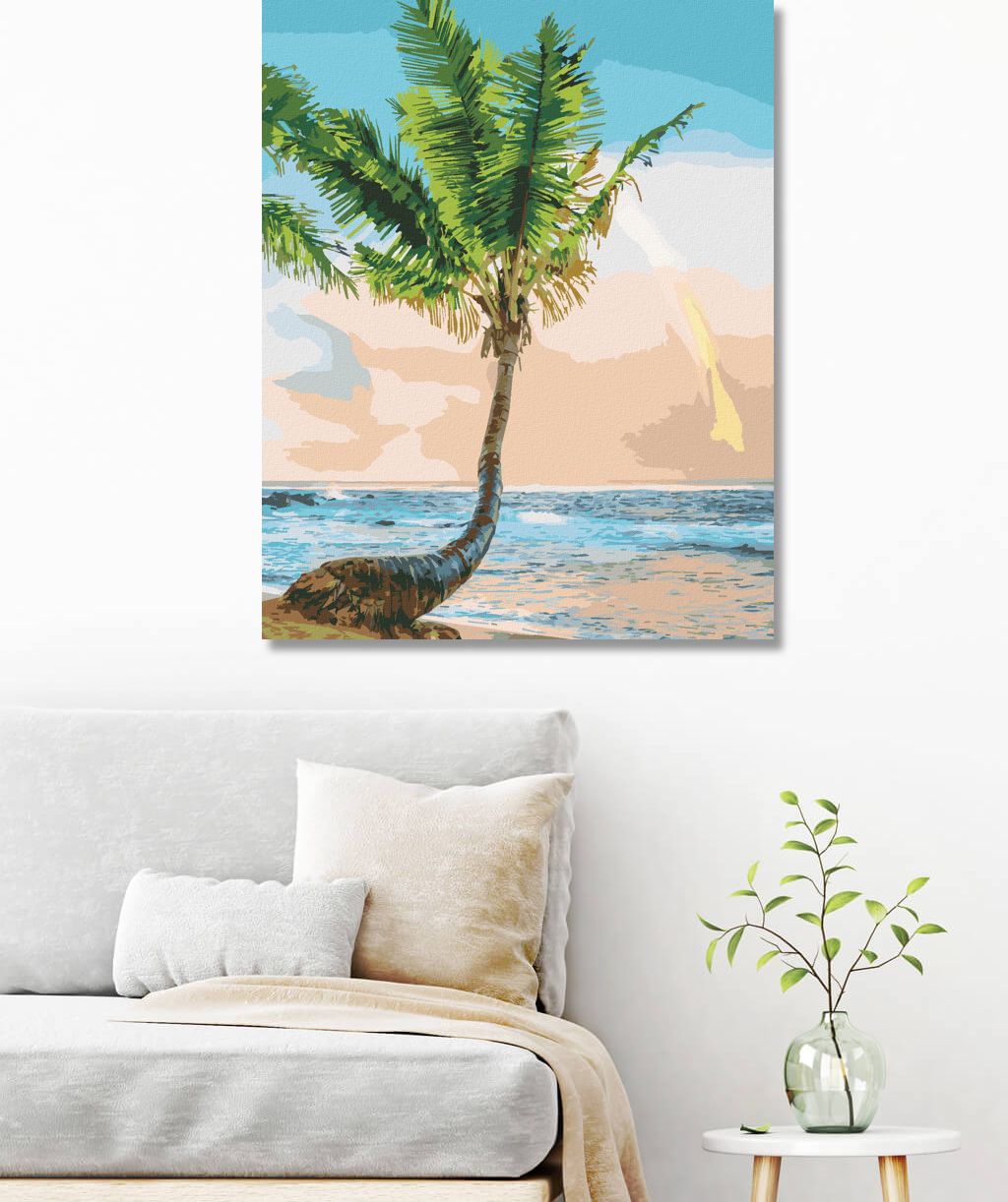 zuty Malování podle čísel - PALMA NA POBŘEŽÍ (TED DAVIS) - Rozměr: 40x50 cm, Rámování: Varianta: vypnuté plátno na rám - obrázek 6