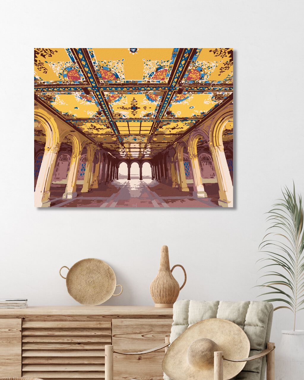 zuty Malování podle čísel - MOZAIKA BETHESDA, NEW YORK, USA (TED DAVIS) - Rozměr: 40x50 cm, Rámování: Varianta: bez rámu a bez vypnutí plátna - obrázek 5