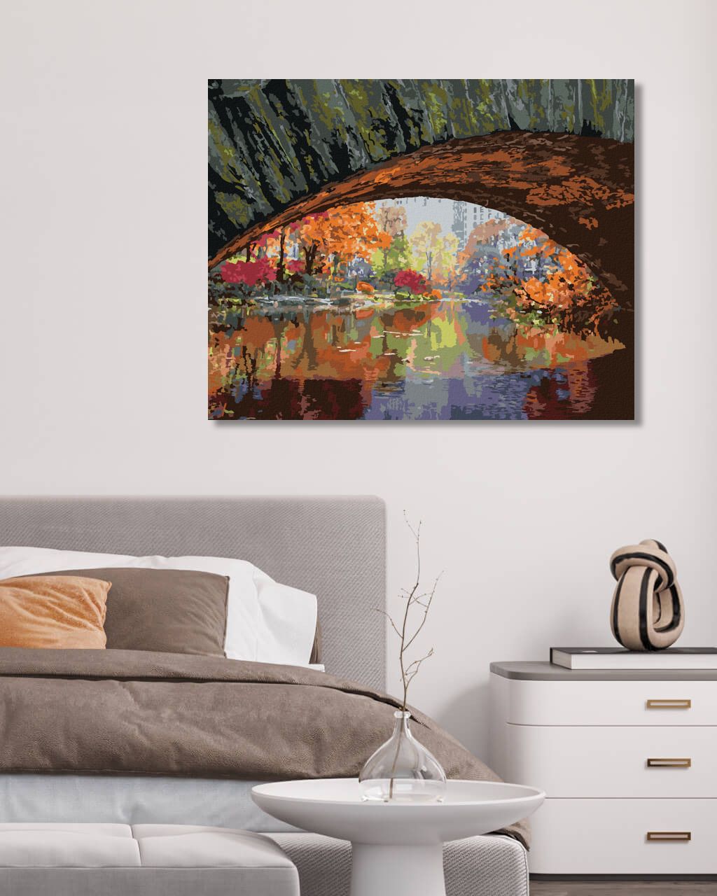 zuty Malování podle čísel - PODZIMNÍ STROMY A MOST (TED DAVIS) - Rozměr: 40x50 cm, Rámování: Varianta: vypnuté plátno na rám - obrázek 6