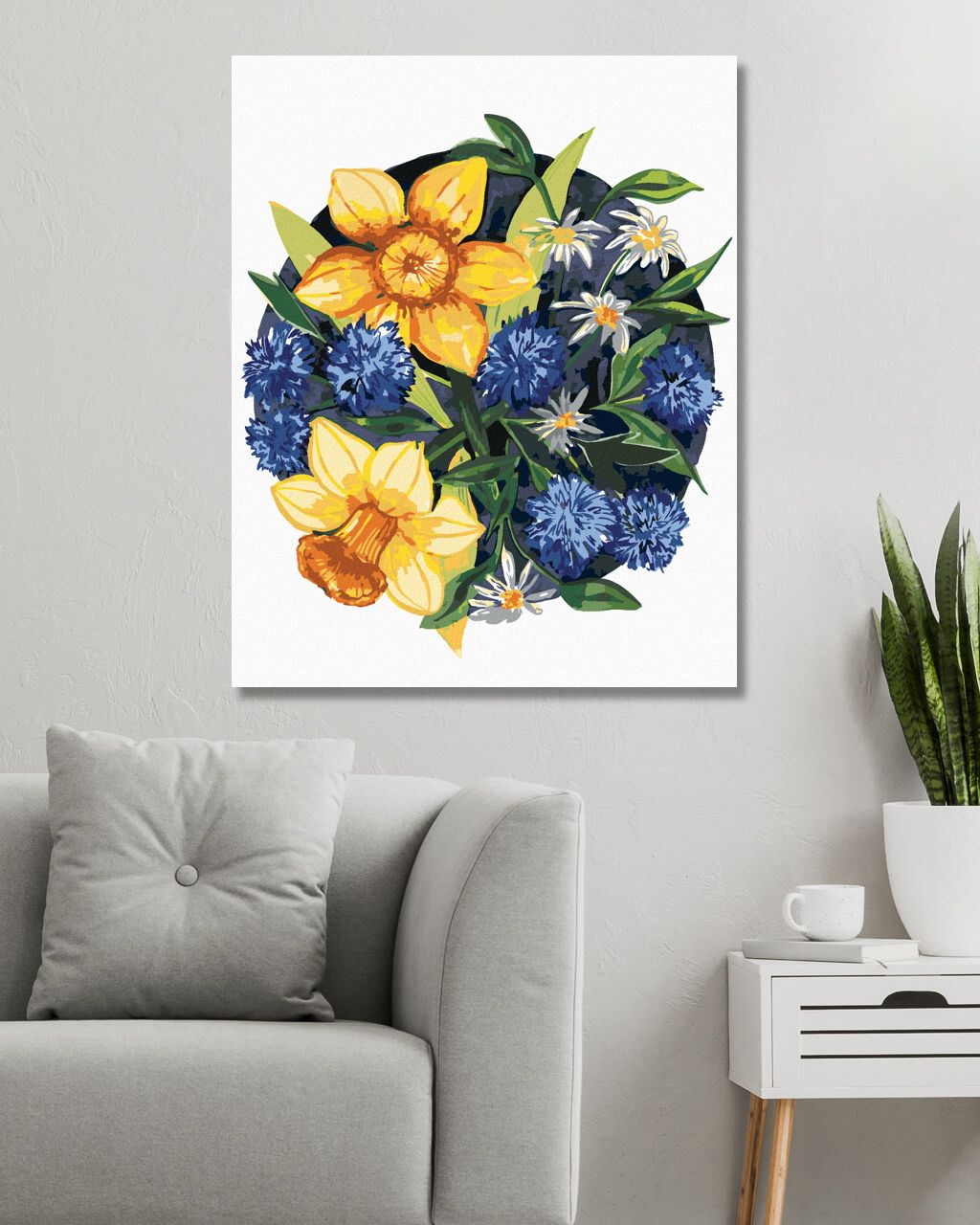 zuty Malování podle čísel - ŽLUTÉ A MODRÉ NARCISY (ALEXANDRIA GILBERT) - Rozměr: 40x50 cm, Rámování: Varianta: bez rámu a bez vypnutí plátna - obrázek 10