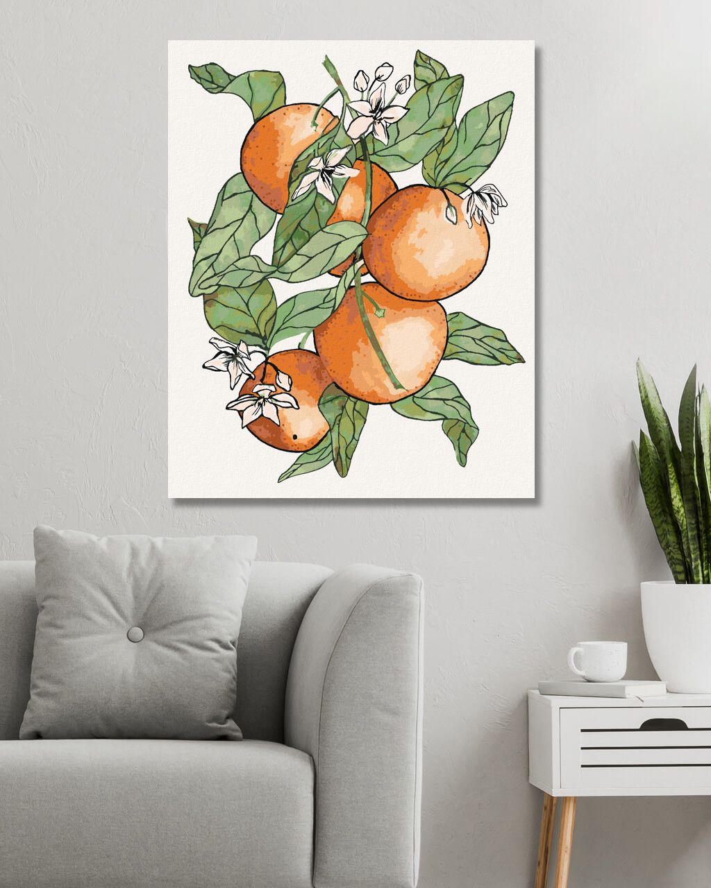 zuty Malování podle čísel - VĚTEV A POMERANČE (ALEXANDRIA GILBERT) - Rozměr: 40x50 cm, Rámování: Varianta: vypnuté plátno na rám - obrázek 6