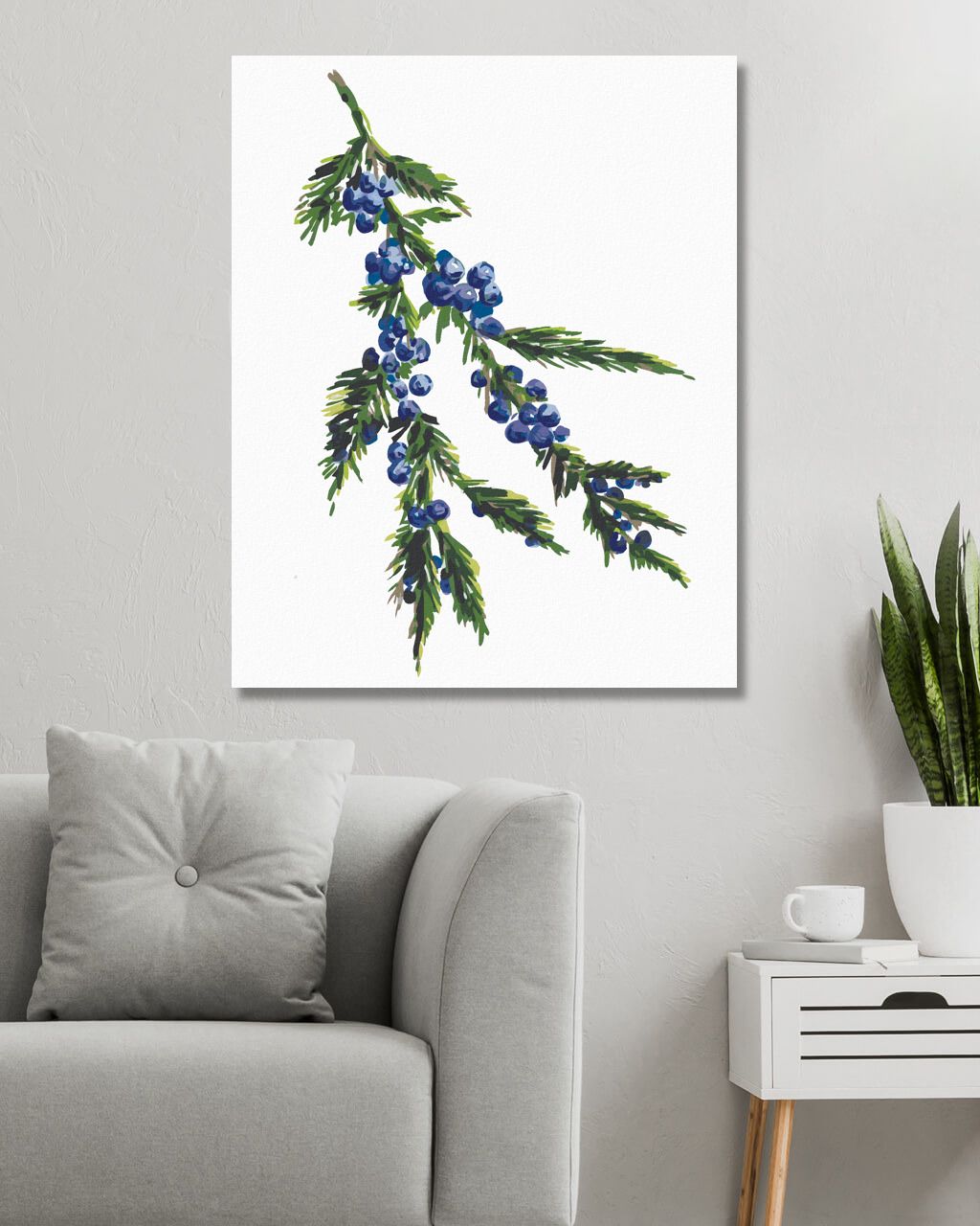 zuty Malování podle čísel - VĚTEV JALOVCE (ALEXANDRIA GILBERT) - Rozměr: 40x50 cm, Rámování: Varianta: bez rámu a bez vypnutí plátna - obrázek 8