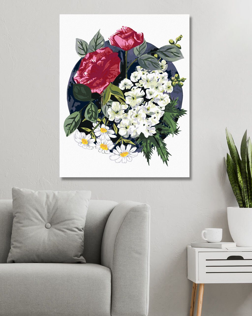 zuty Malování podle čísel - RŮŽE A KOPRETINY (ALEXANDRIA GILBERT) - Rozměr: 40x50 cm, Rámování: Varianta: vypnuté plátno na rám - obrázek 7