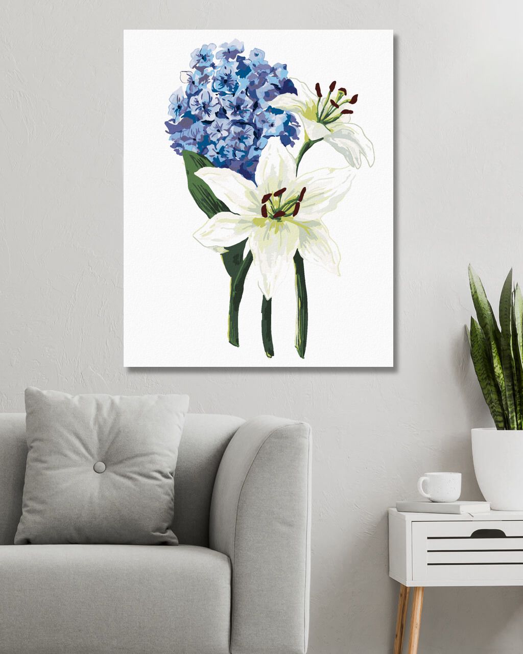 zuty Malování podle čísel - LILIE A HORTENZIE (ALEXANDRIA GILBERT) - Rozměr: 40x50 cm, Rámování: Varianta: vypnuté plátno na rám - obrázek 8