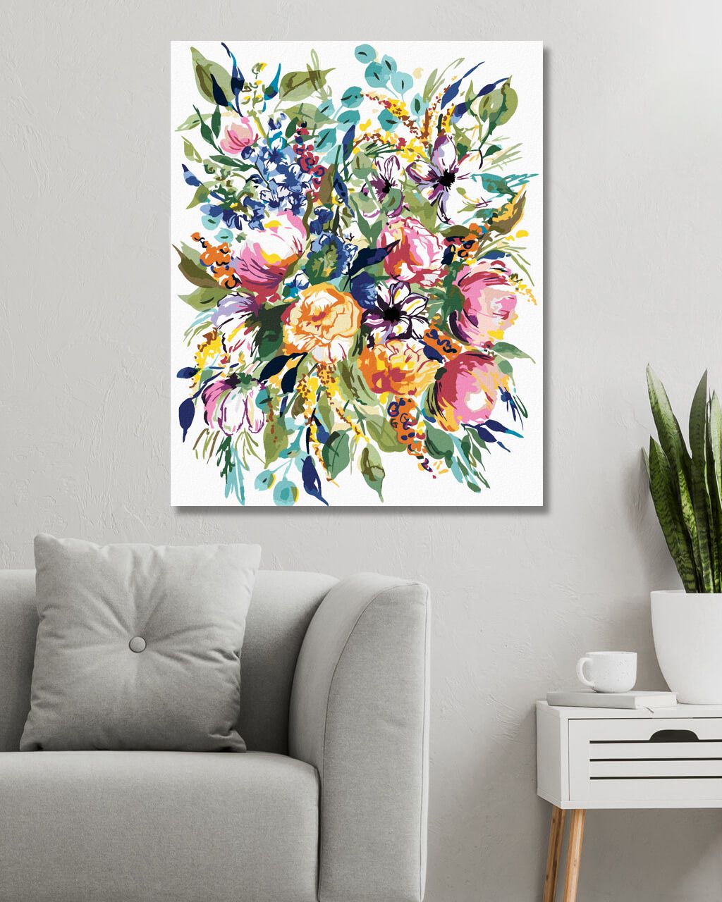 zuty Malování podle čísel - BAREVNÉ KVĚTINY (ALEXANDRIA GILBERT) - Rozměr: 40x50 cm, Rámování: Varianta: bez rámu a bez vypnutí plátna - obrázek 10