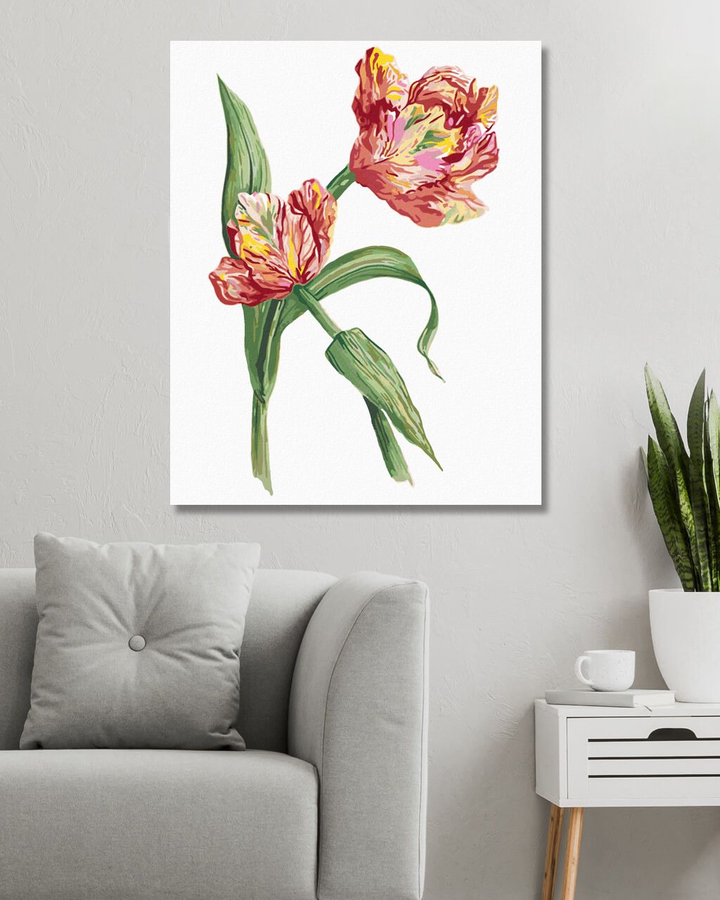 zuty Malování podle čísel - TULIPÁN (ALEXANDRIA GILBERT) - Rozměr: 40x50 cm, Rámování: Varianta: vypnuté plátno na rám - obrázek 3