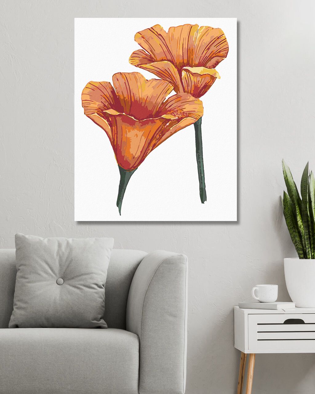 zuty Malování podle čísel - KALIFORNSKÉ VLČÍ MÁKY (ALEXANDRIA GILBERT) - Rozměr: 40x50 cm, Rámování: Varianta: bez rámu a bez vypnutí plátna - obrázek 10