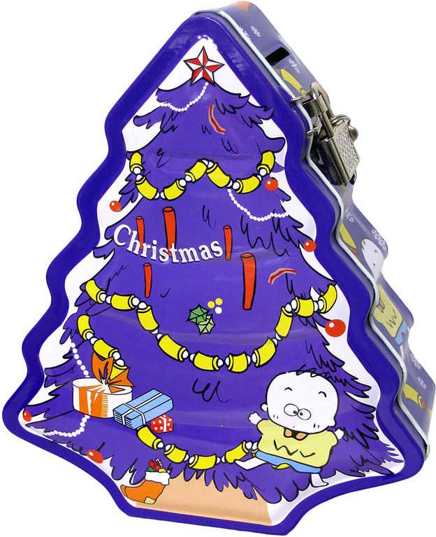 Dudlu Pokladnička plechová vánoční stromek 4 barvy v sáčku - obrázek 1