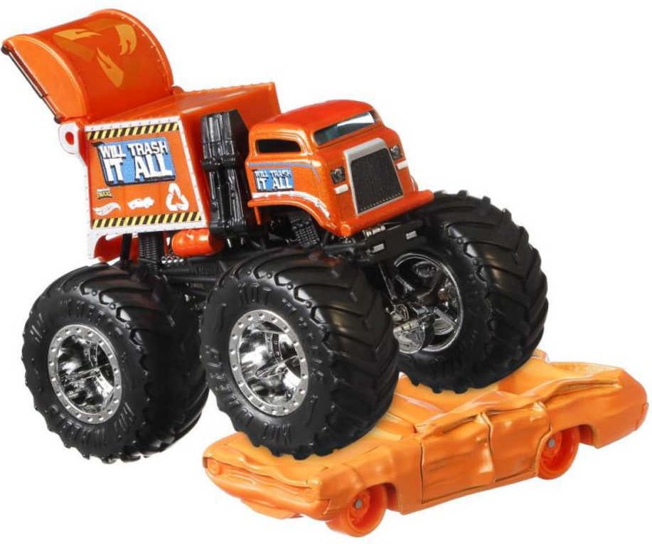 MATTEL HOT WHEELS Set auto Monster Trucks + angličák různé druhy kov - obrázek 2