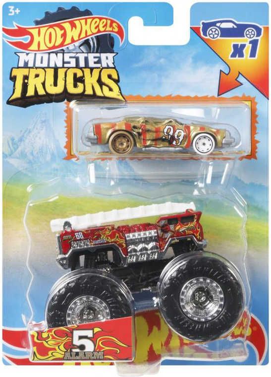 MATTEL HOT WHEELS Set auto Monster Trucks + angličák různé druhy kov - obrázek 3